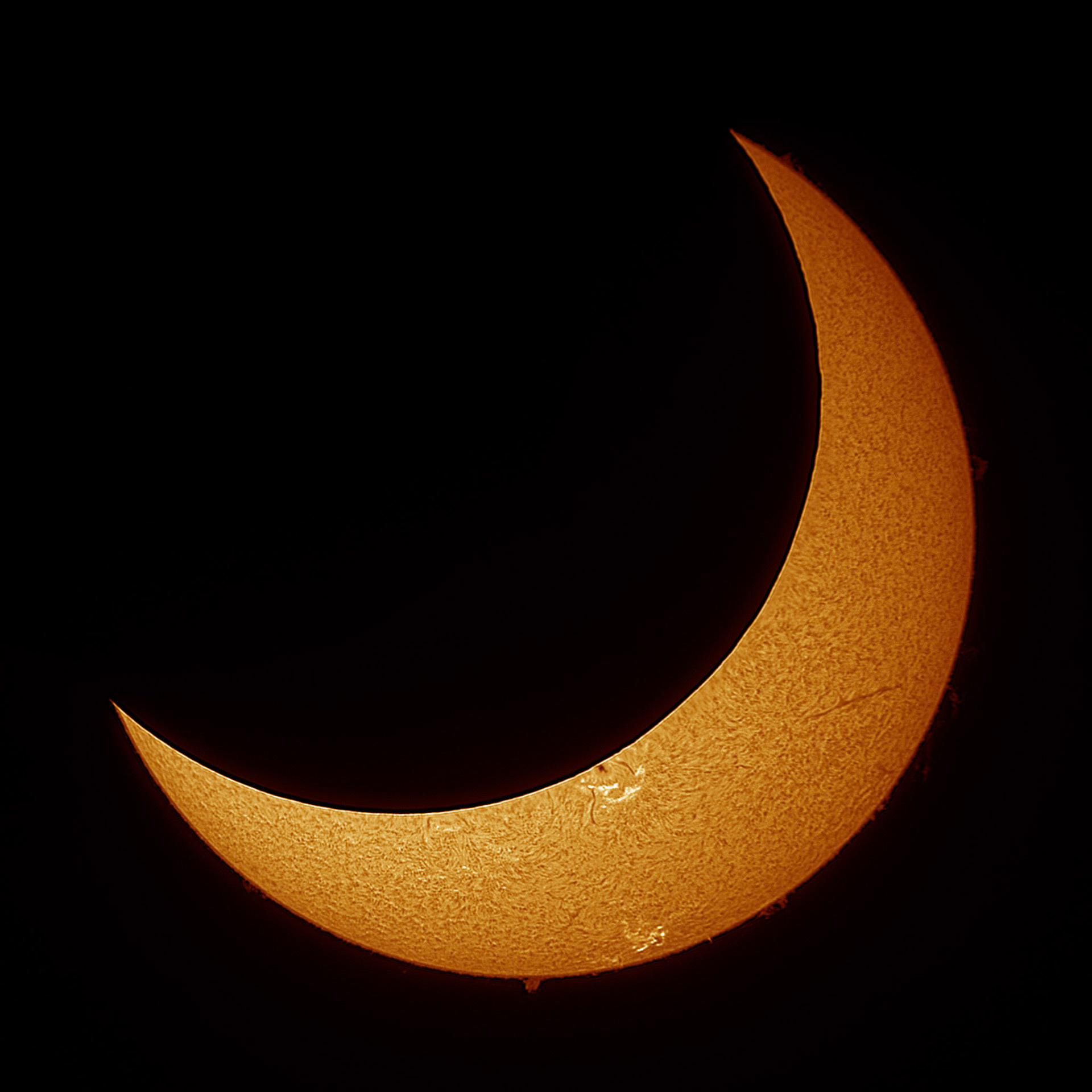 Captured with Lunt 40mm Solar Telescope with ZWO Camera via FireCapture