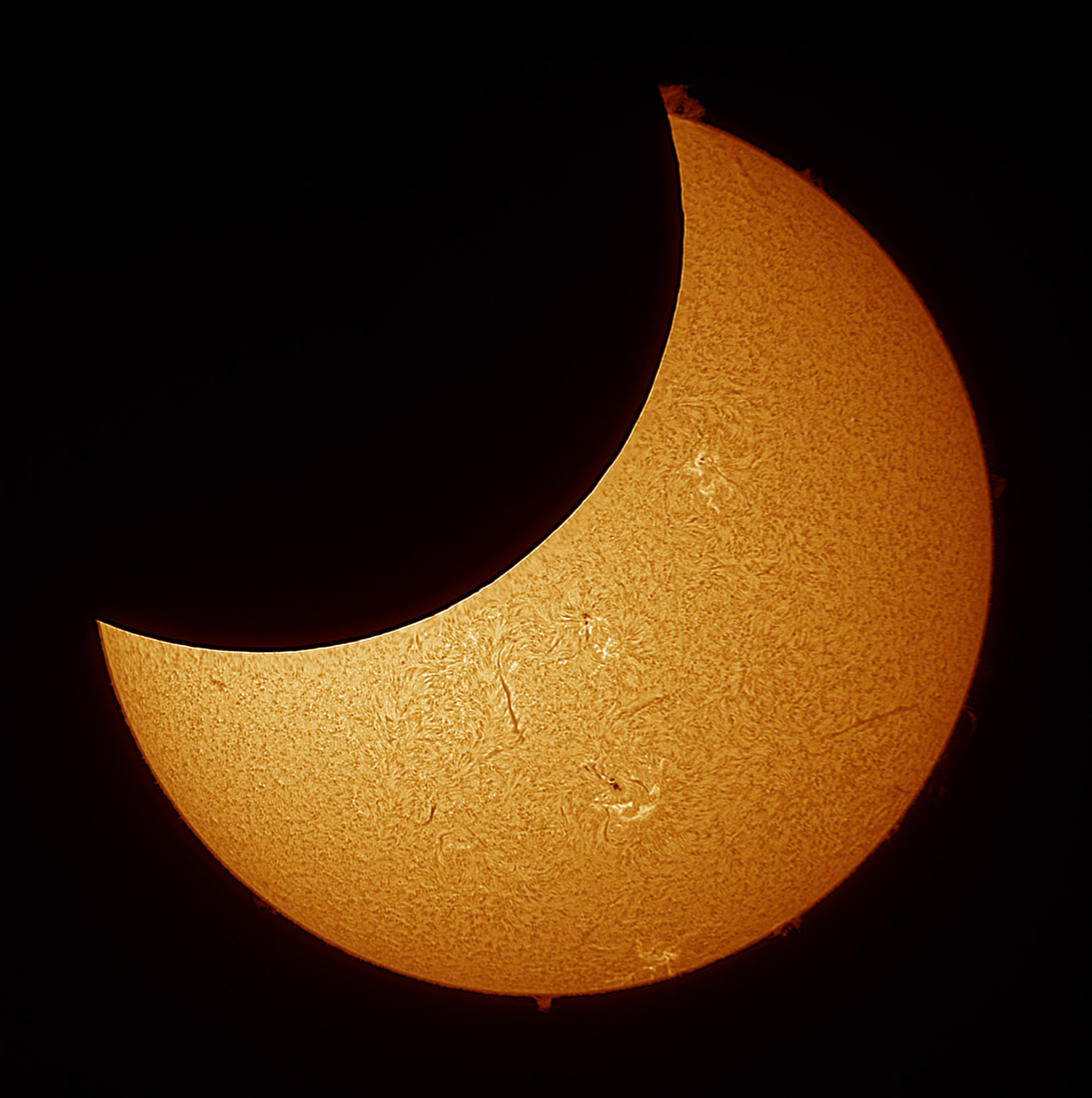 Captured with Lunt 40mm Solar Telescope with ZWO Camera via FireCapture