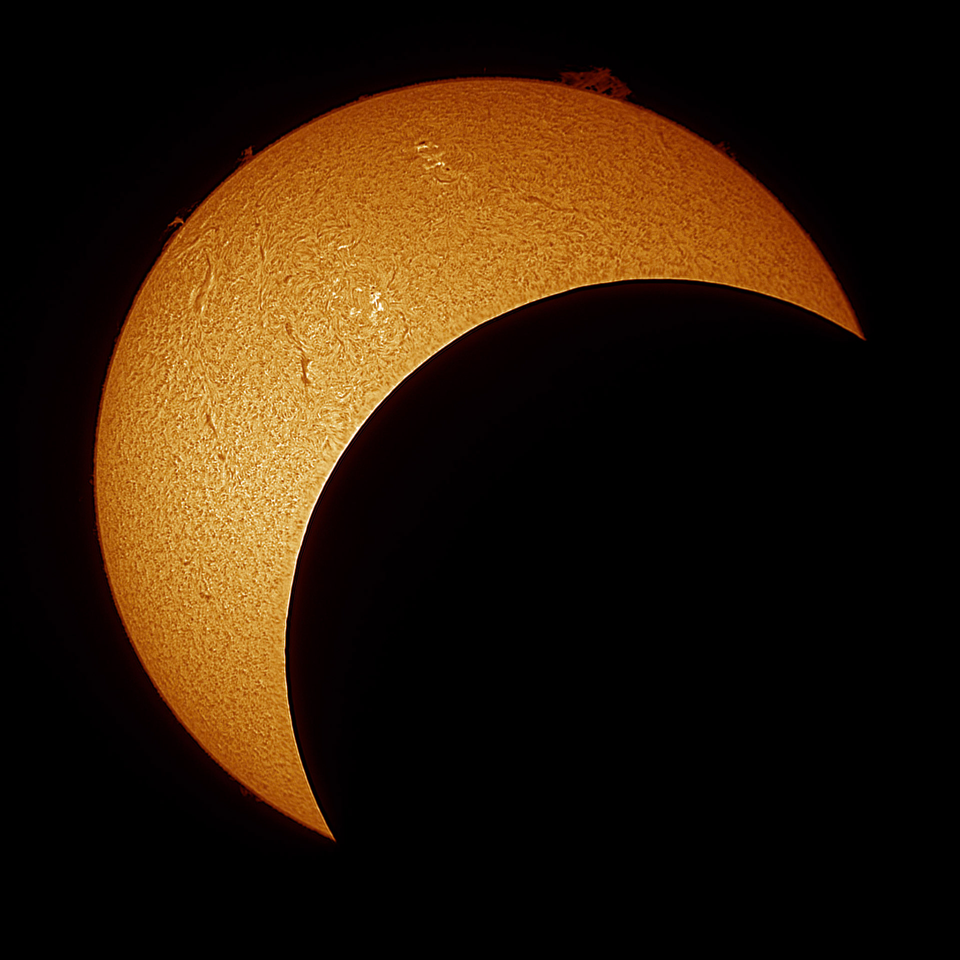 Captured with Lunt 40mm Solar Telescope with ZWO Camera via FireCapture