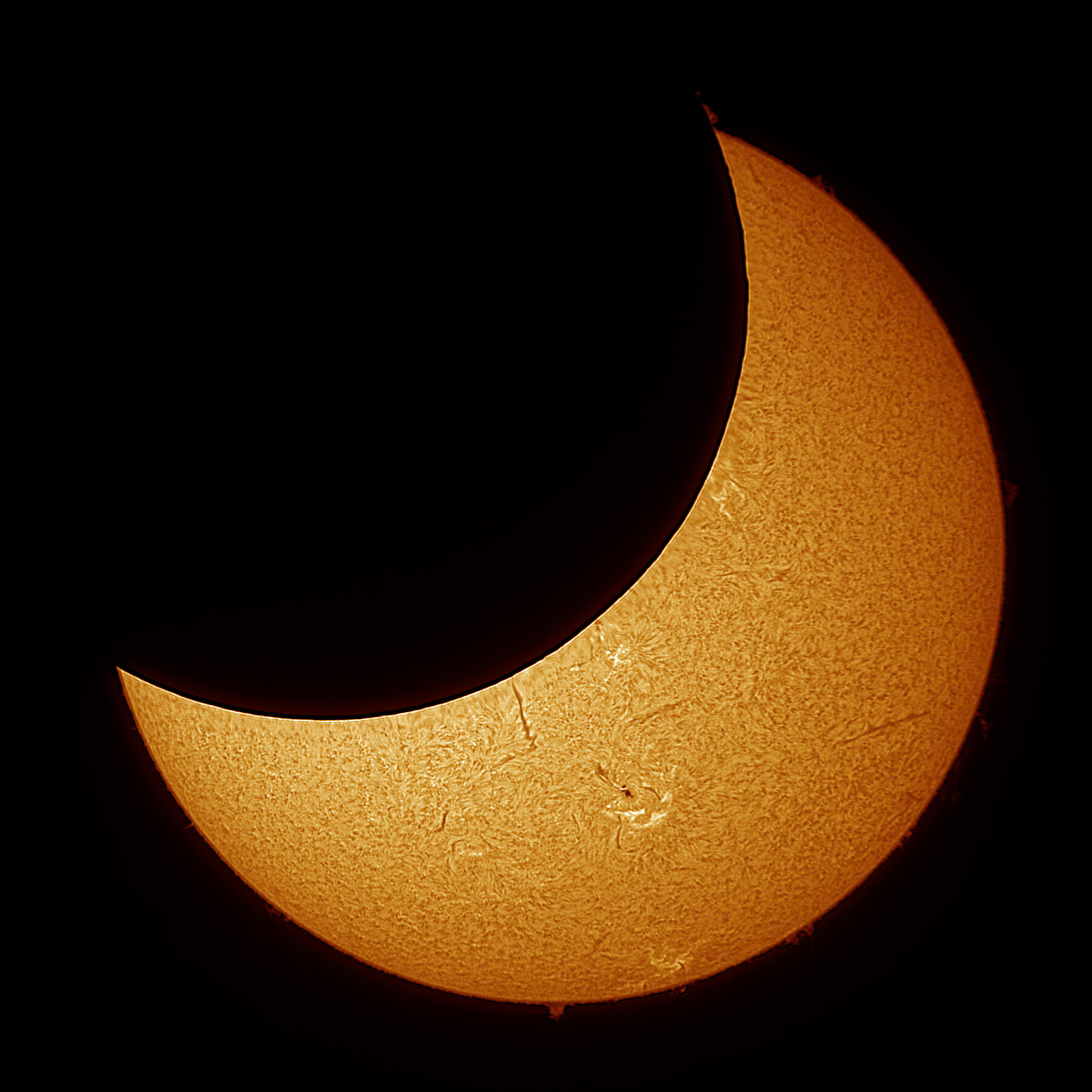 Captured with Lunt 40mm Solar Telescope with ZWO Camera via FireCapture