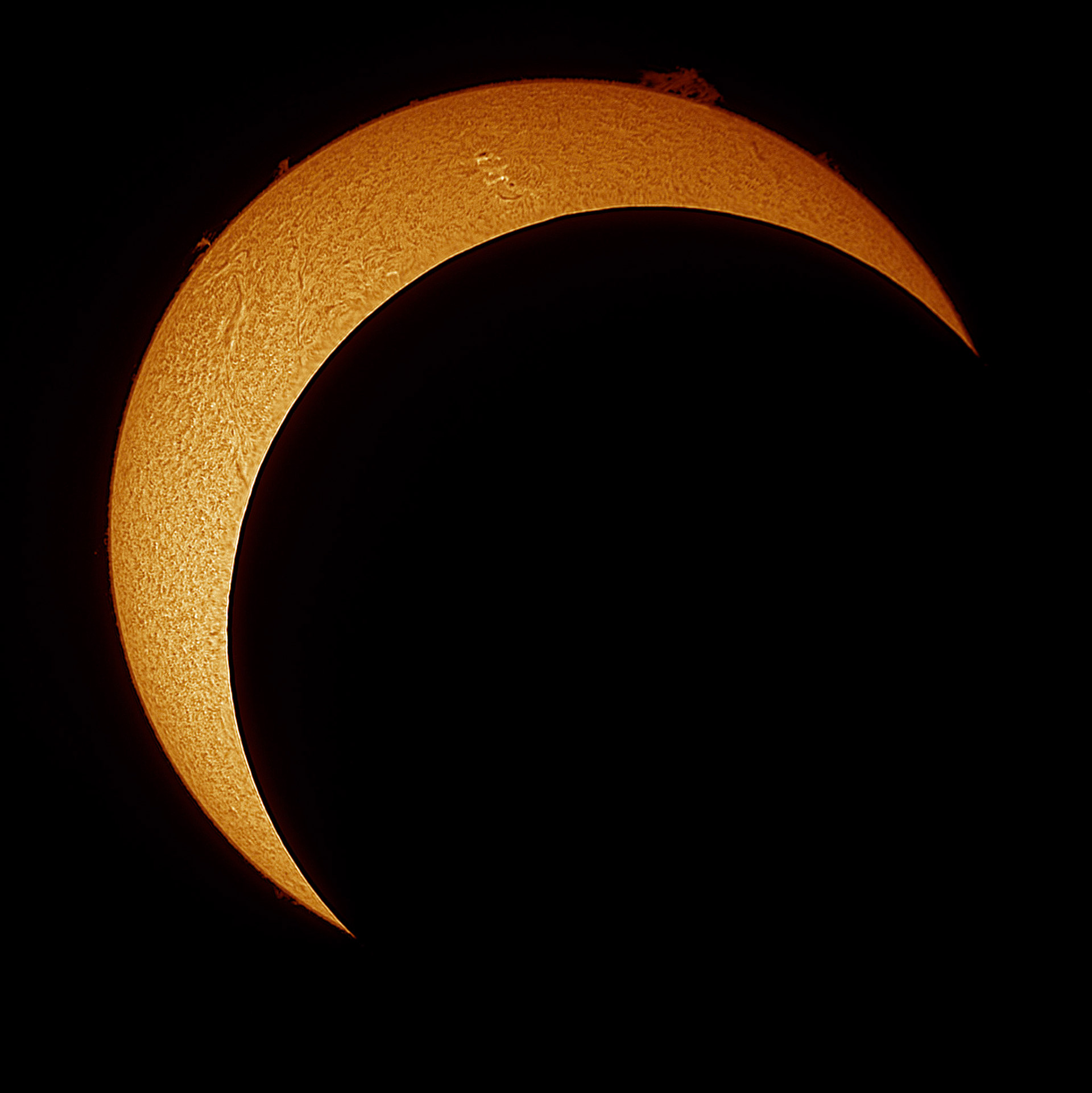 Captured with Lunt 40mm Solar Telescope with ZWO Camera via FireCapture