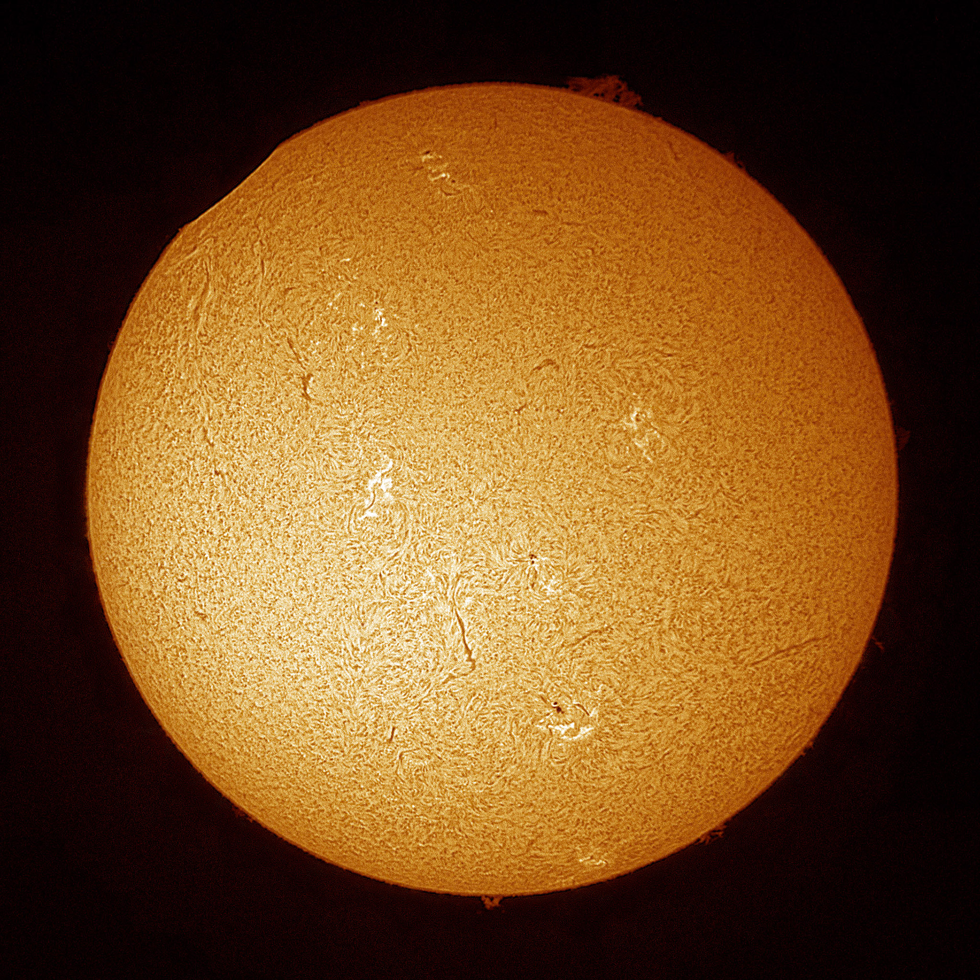 Captured with Lunt 40mm Solar Telescope with ZWO Camera via FireCapture