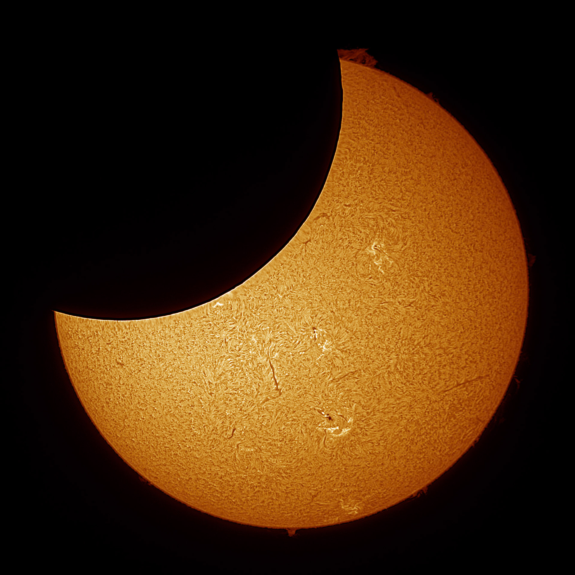 Captured with Lunt 40mm Solar Telescope with ZWO Camera via FireCapture