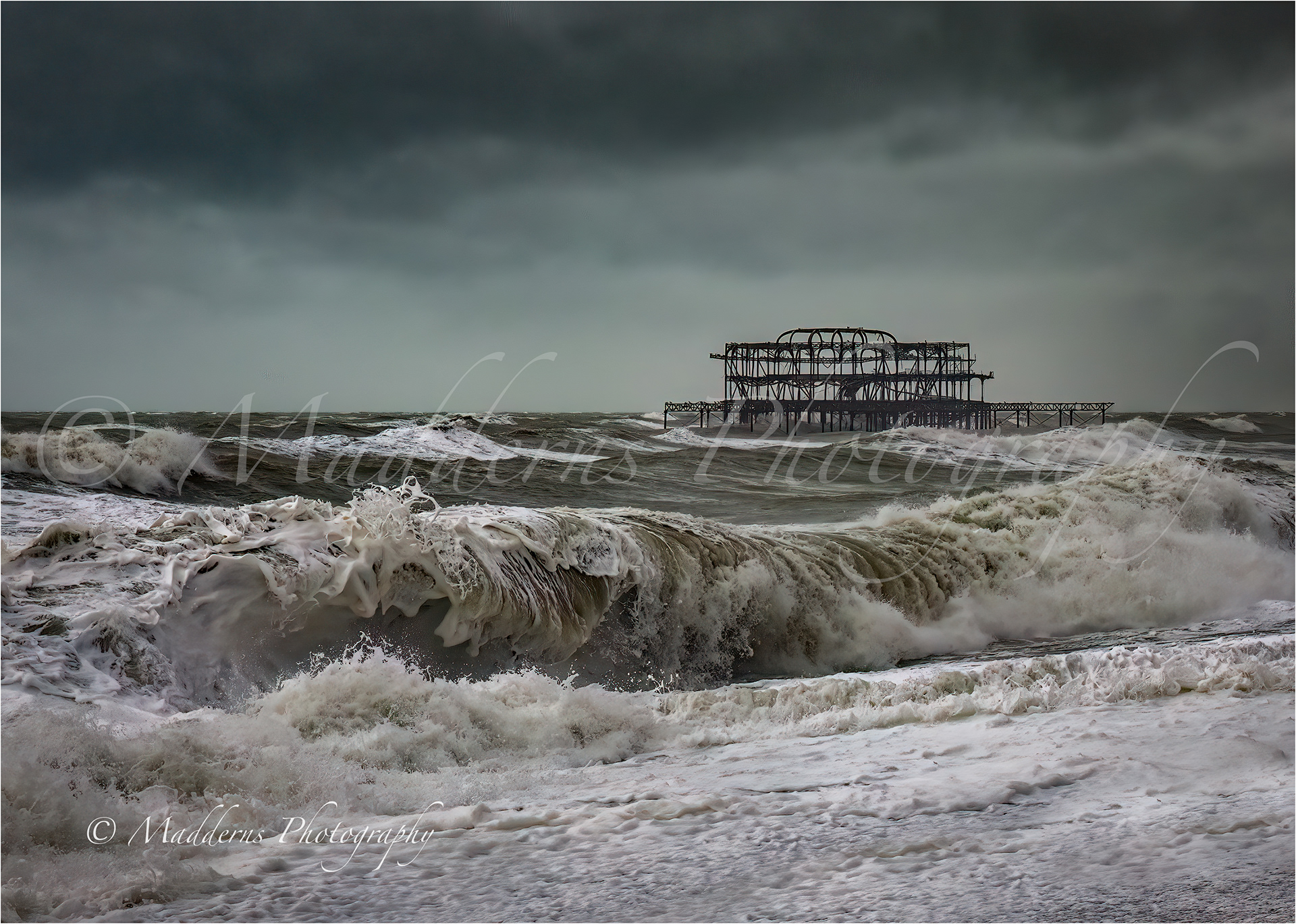 Stormy Brighton Pier