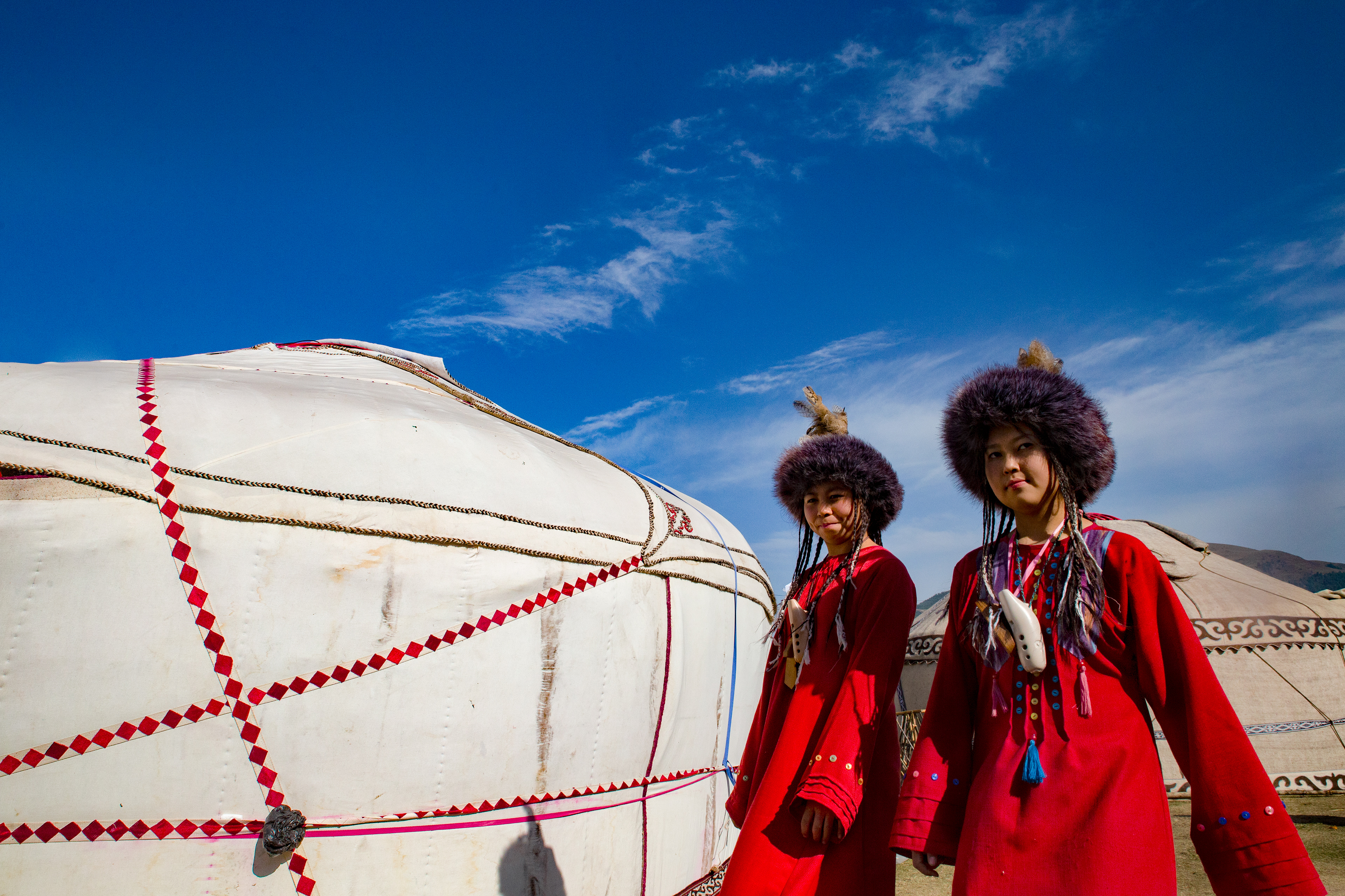 Young girls on their cultural attire