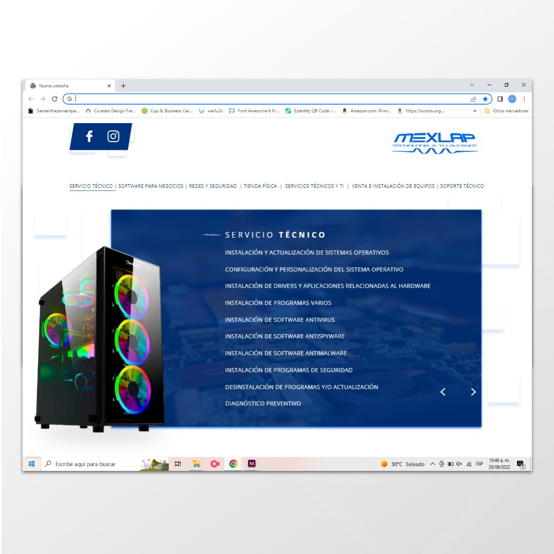 Prototipo sitio web