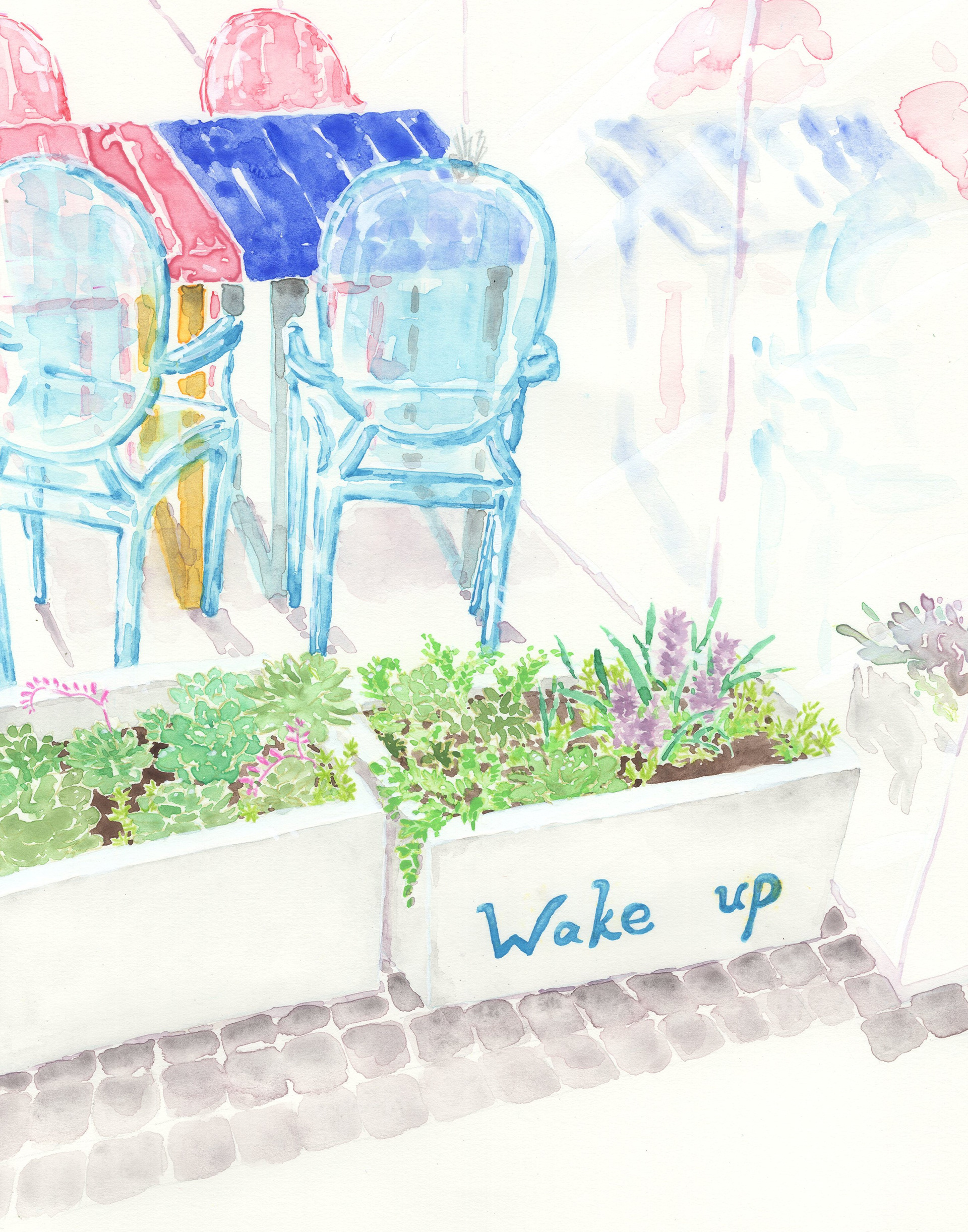 「Awake」　2022　water color, paper