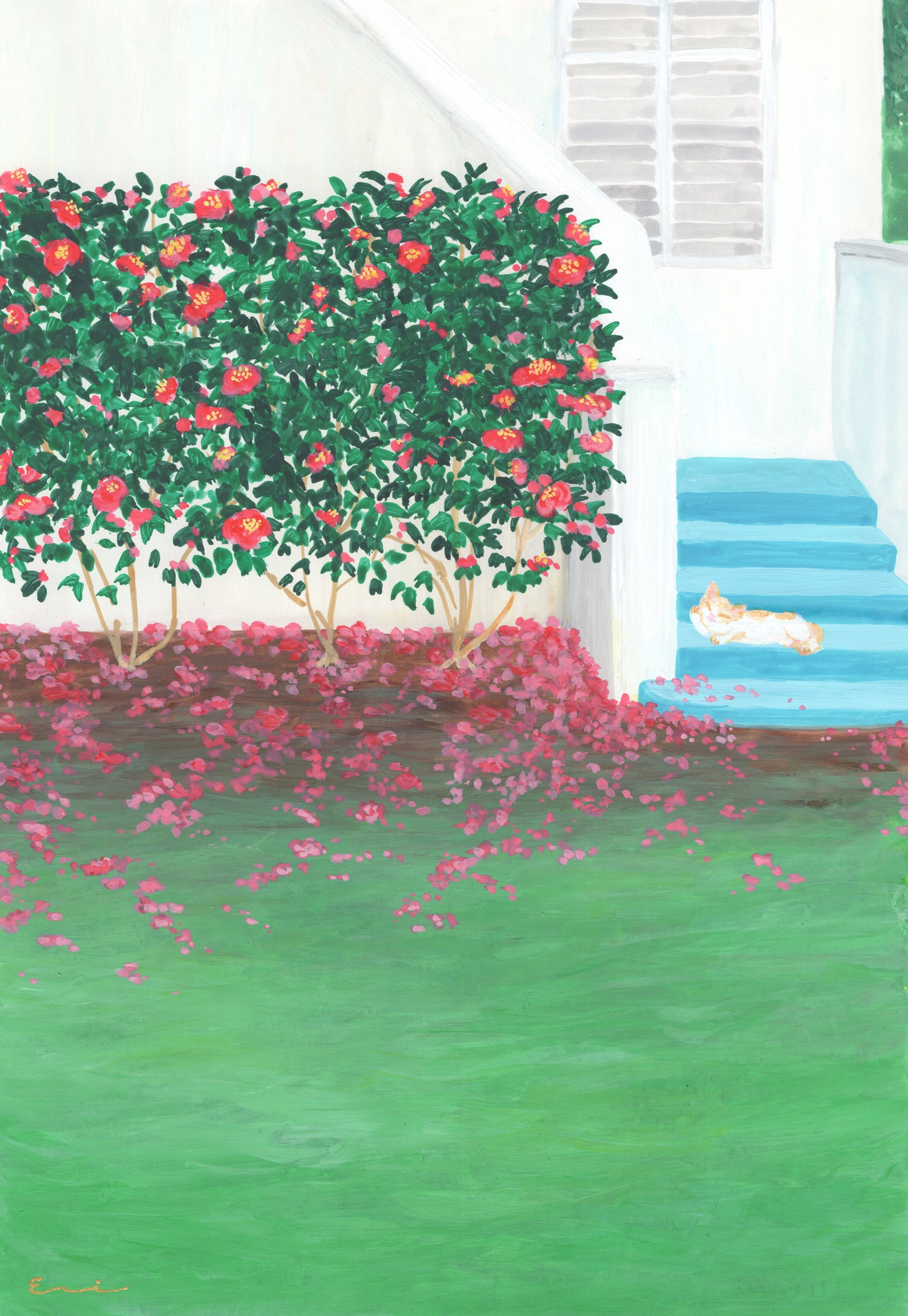 「椿とねこ」　2024