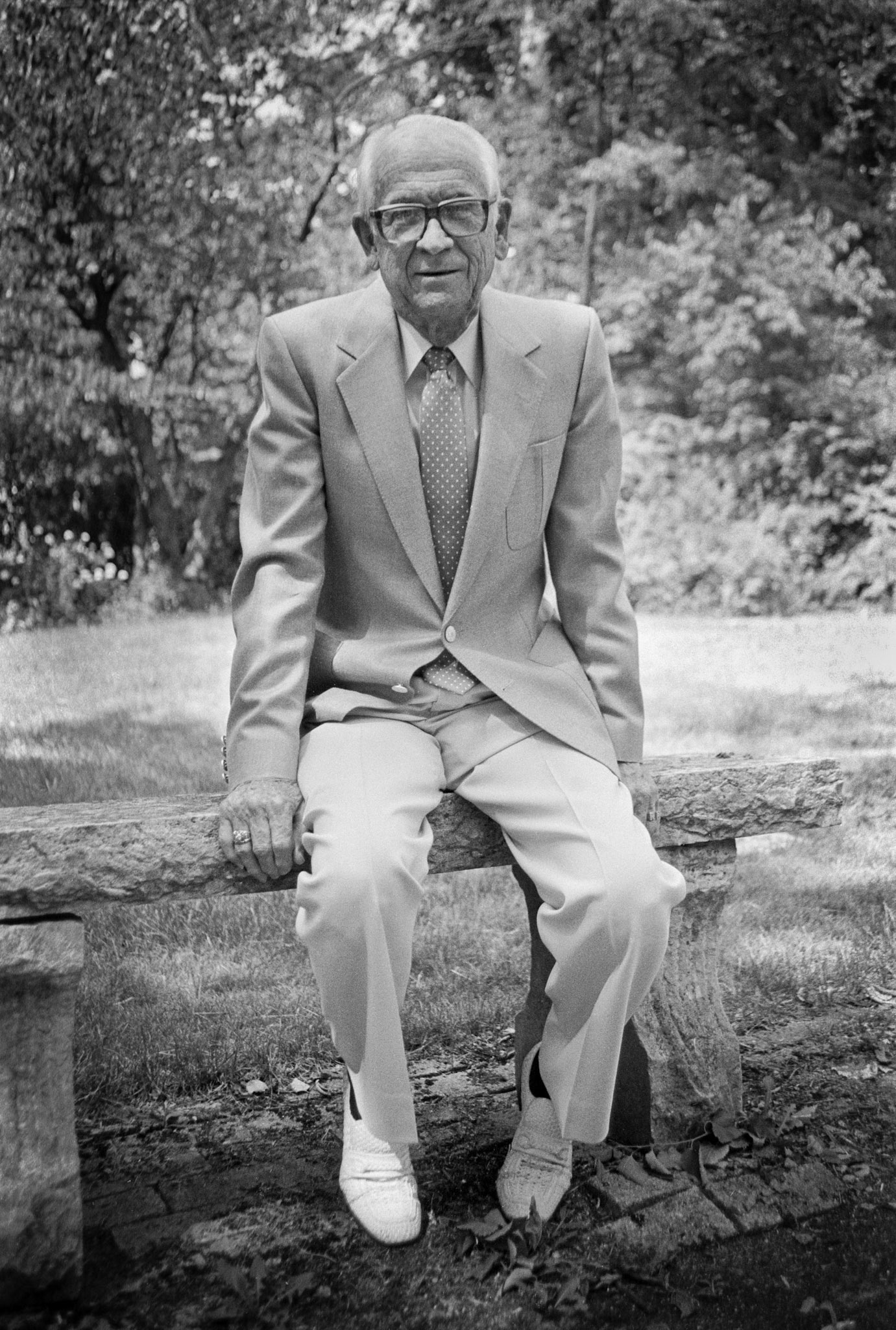 This is my Grandfather. The picture was taken for a photo assignment in a fine art photography class I took at Ball State in the summer of 1988. He enjoyed photography, and I inherited a Leica CL from him.