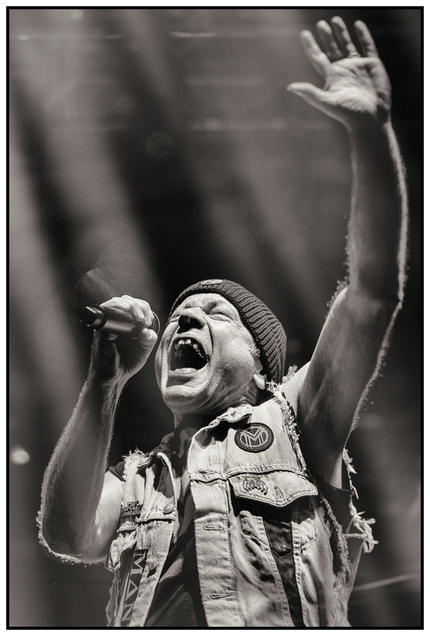 Close up of Bruce Dickinson performing live at Barba Negra,Budapest on June 1st 2024