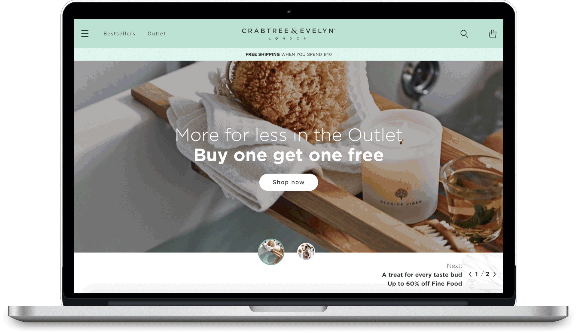 UK Website Design with HP banner, mobile icon and flyout banner