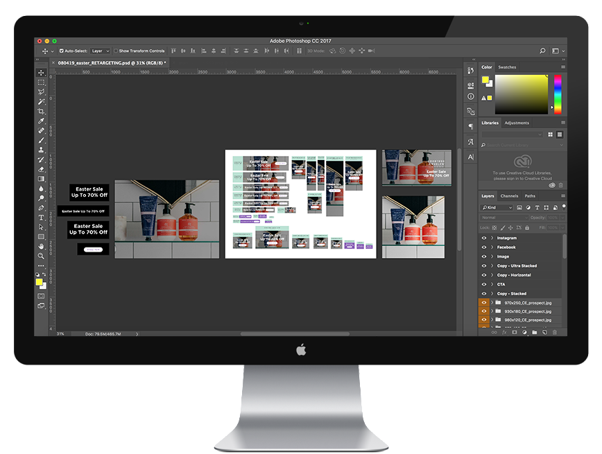 Affiliate banner template using Photoshop