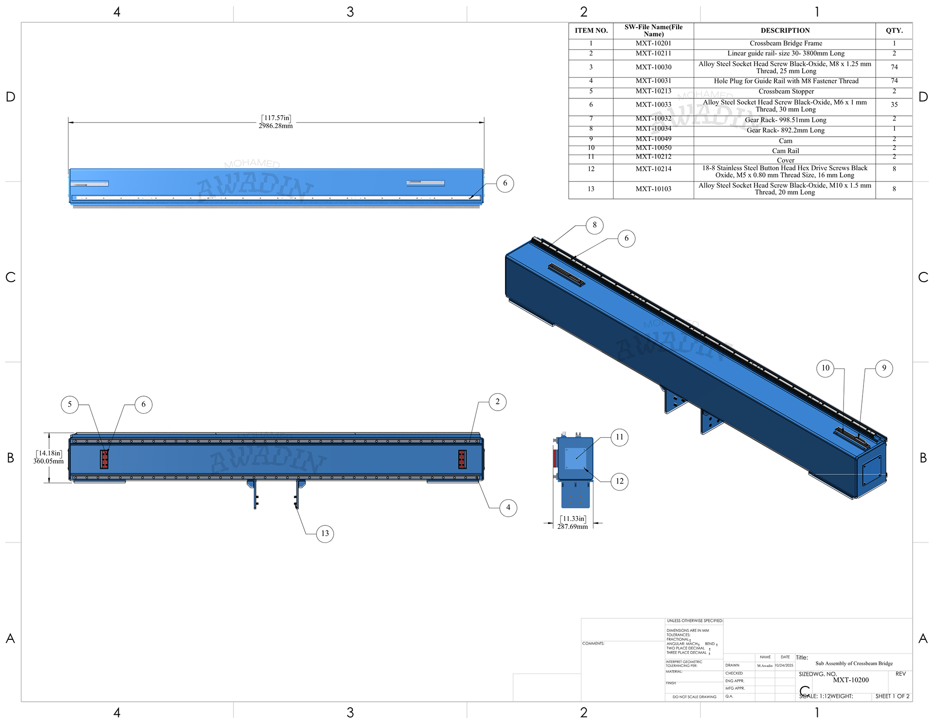 Mohamed Awadin - General Assembly Layout drawings