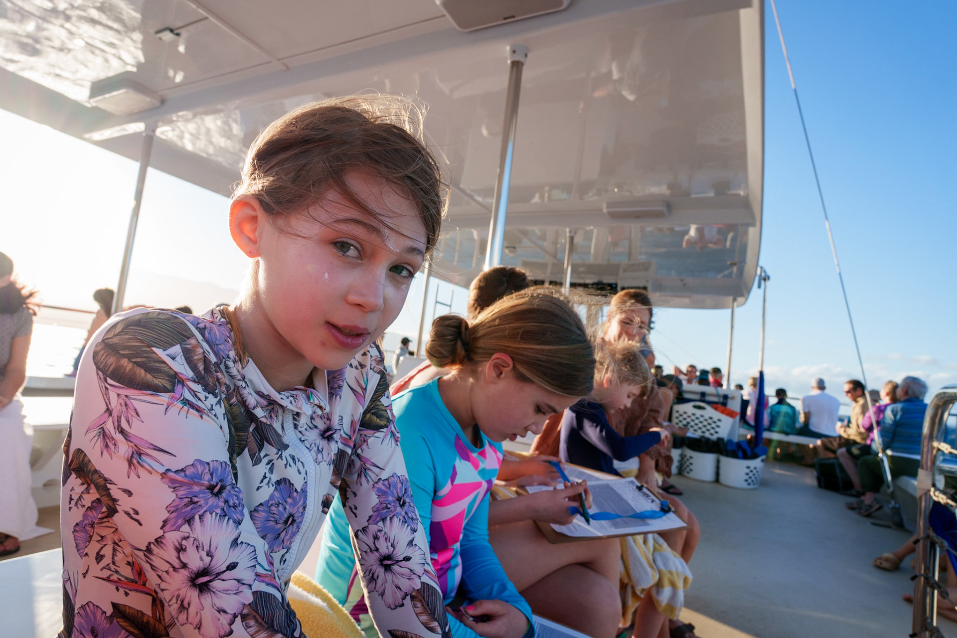 On board the Four Winds en route to the Molokini Crater