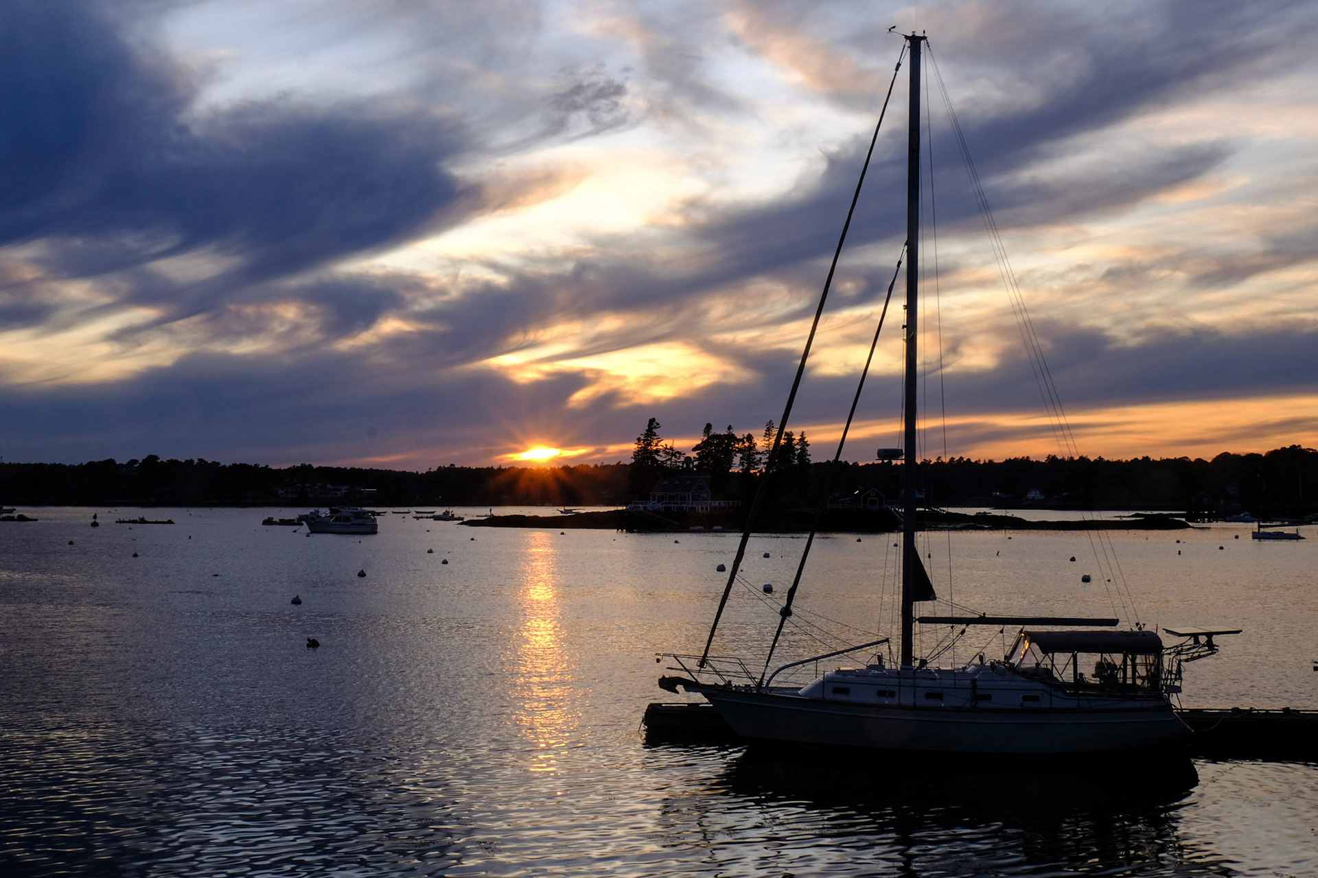 Sunset at Boothbay Harbor