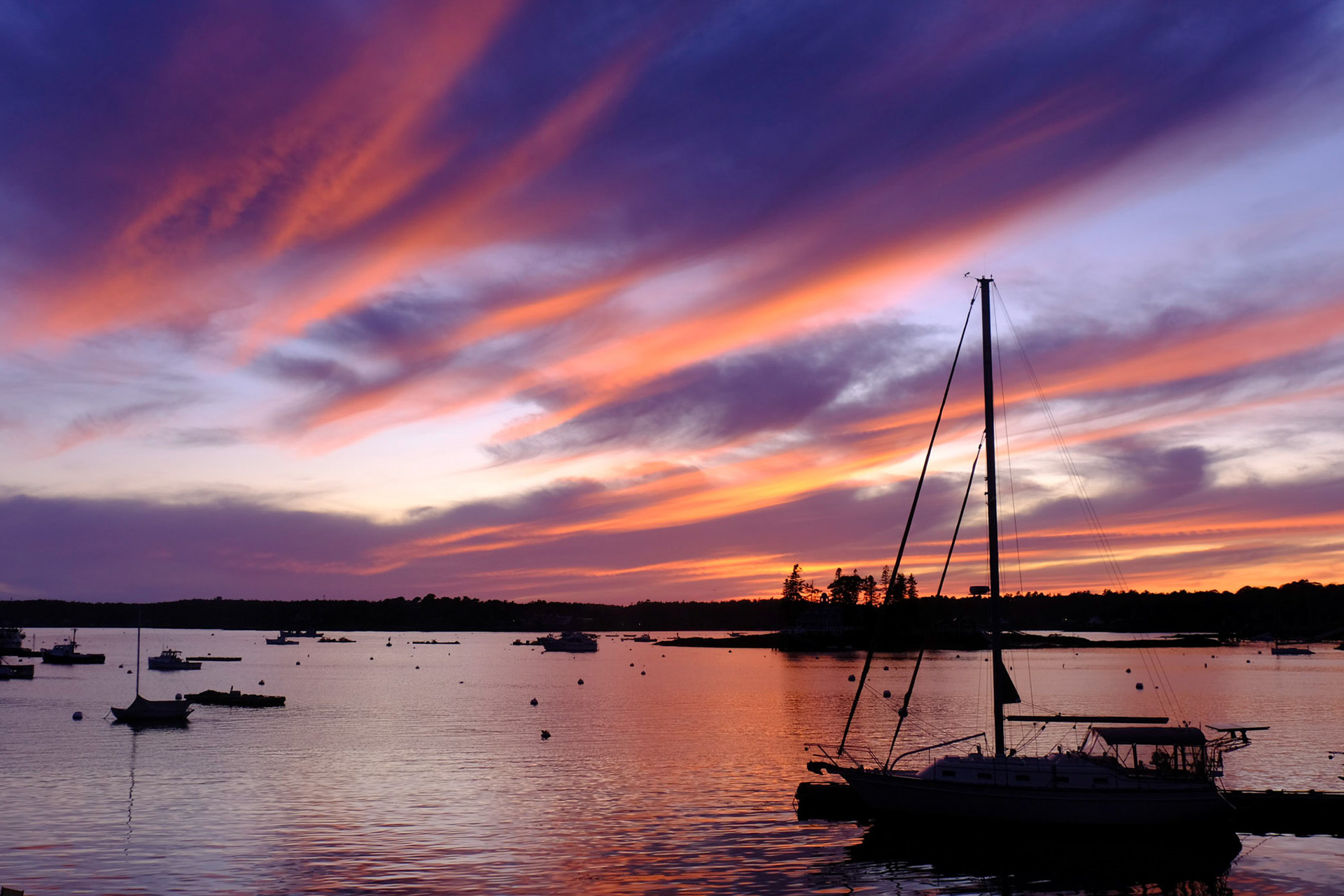 Sunset at Boothbay Harbor