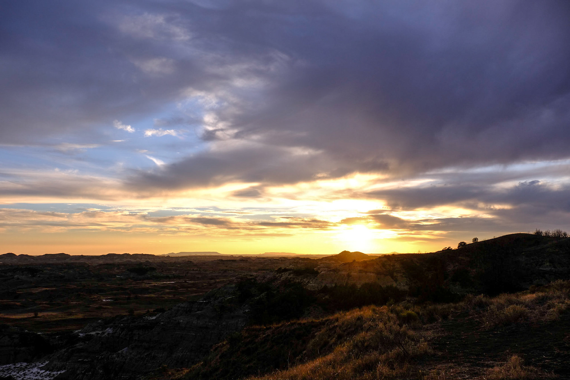 Sunset at Boicourt Trail Theodore Roosevelt National Park South Unit