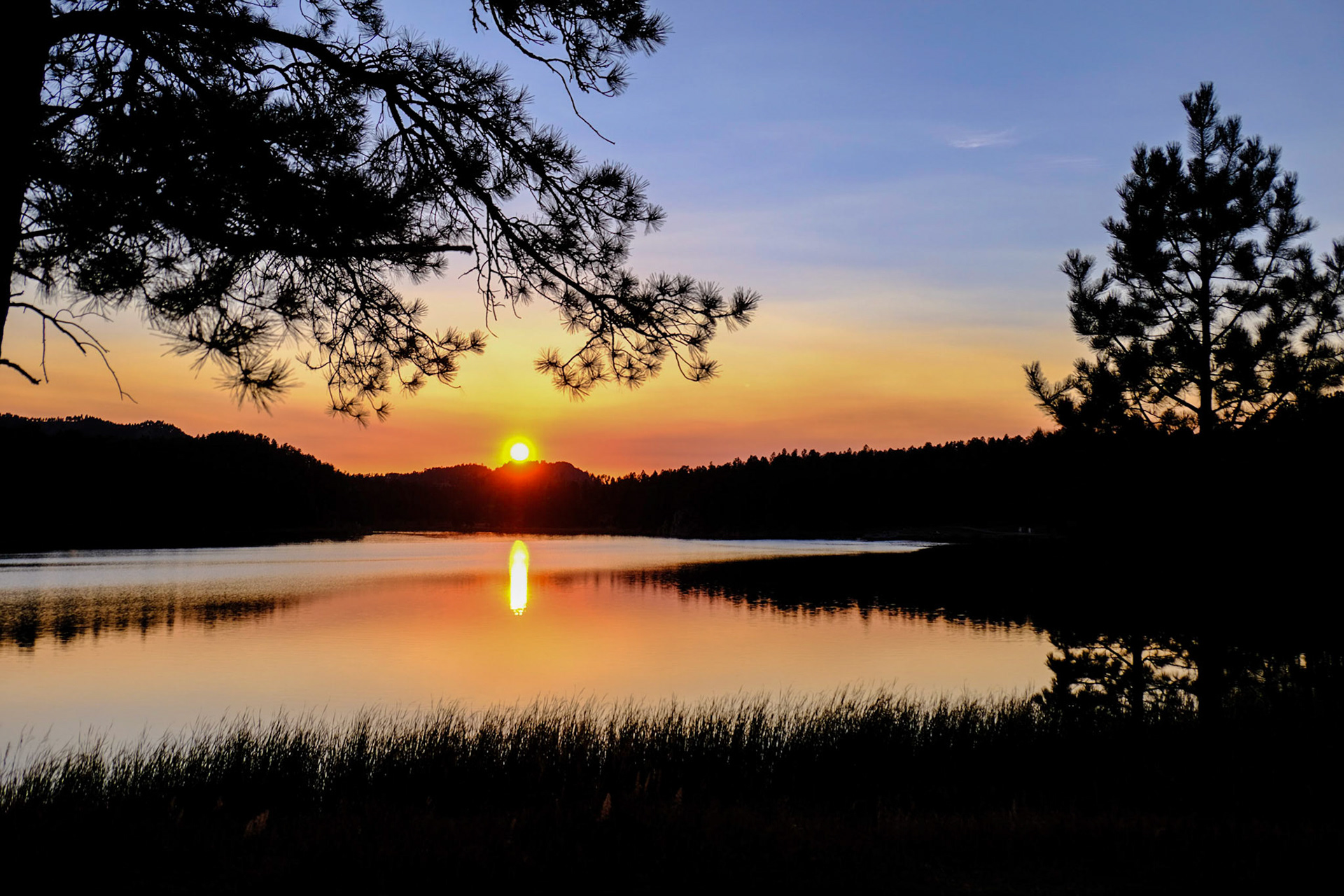 Custer State Park - Sunsest at Stockard Lake