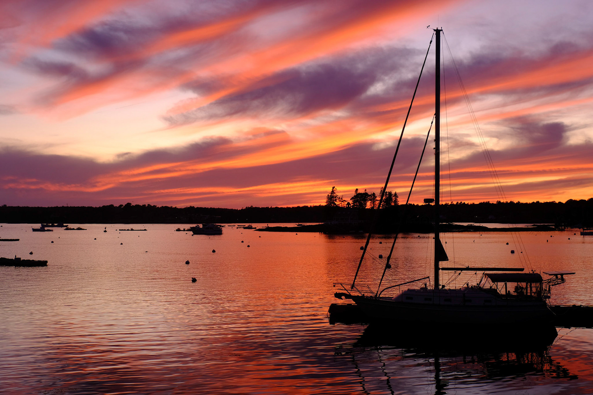 Sunset at Boothbay Harbor