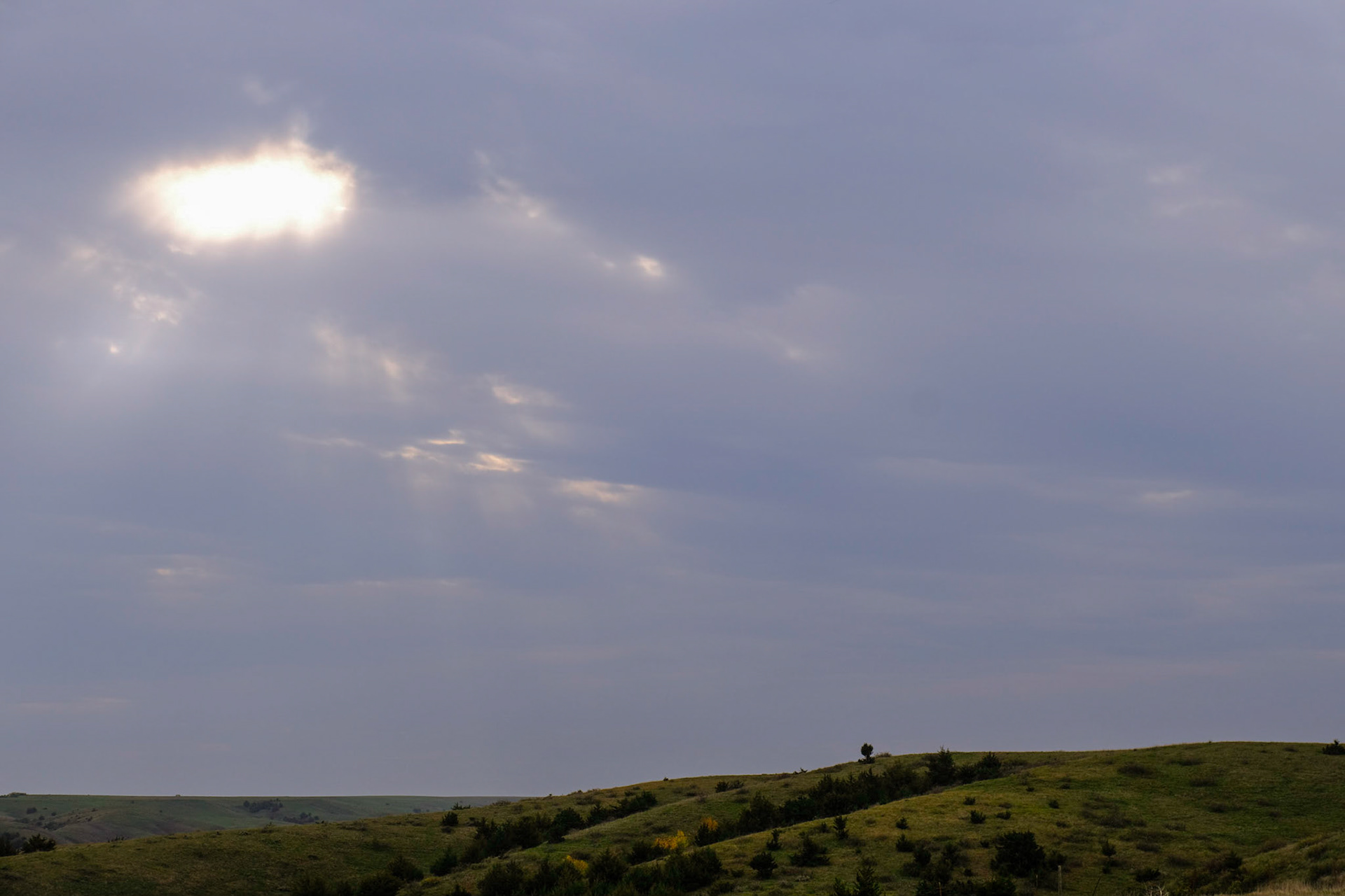 Along 1806 from Pierre to Chamberlain South Dakota