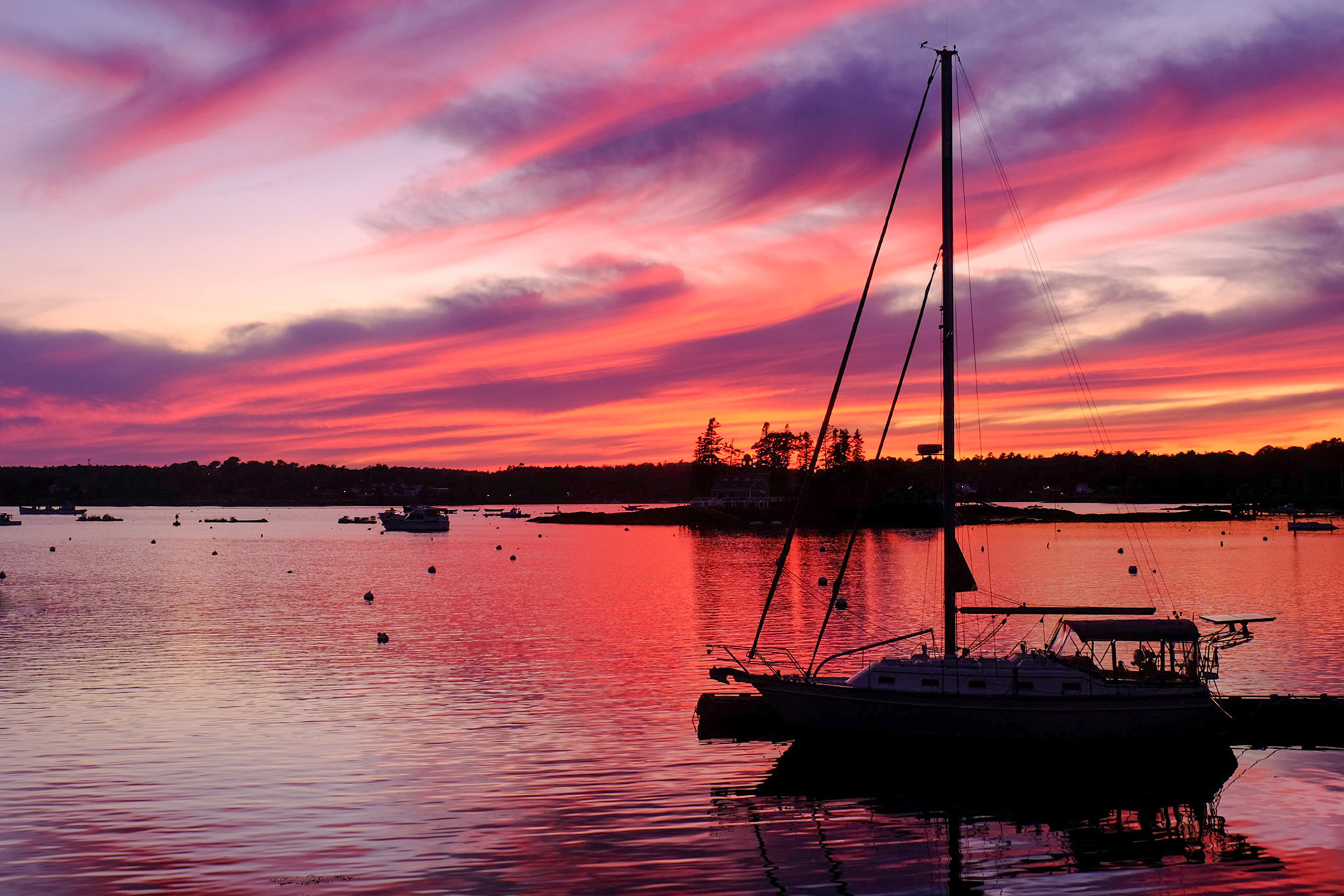 Sunset at Boothbay Harbor
