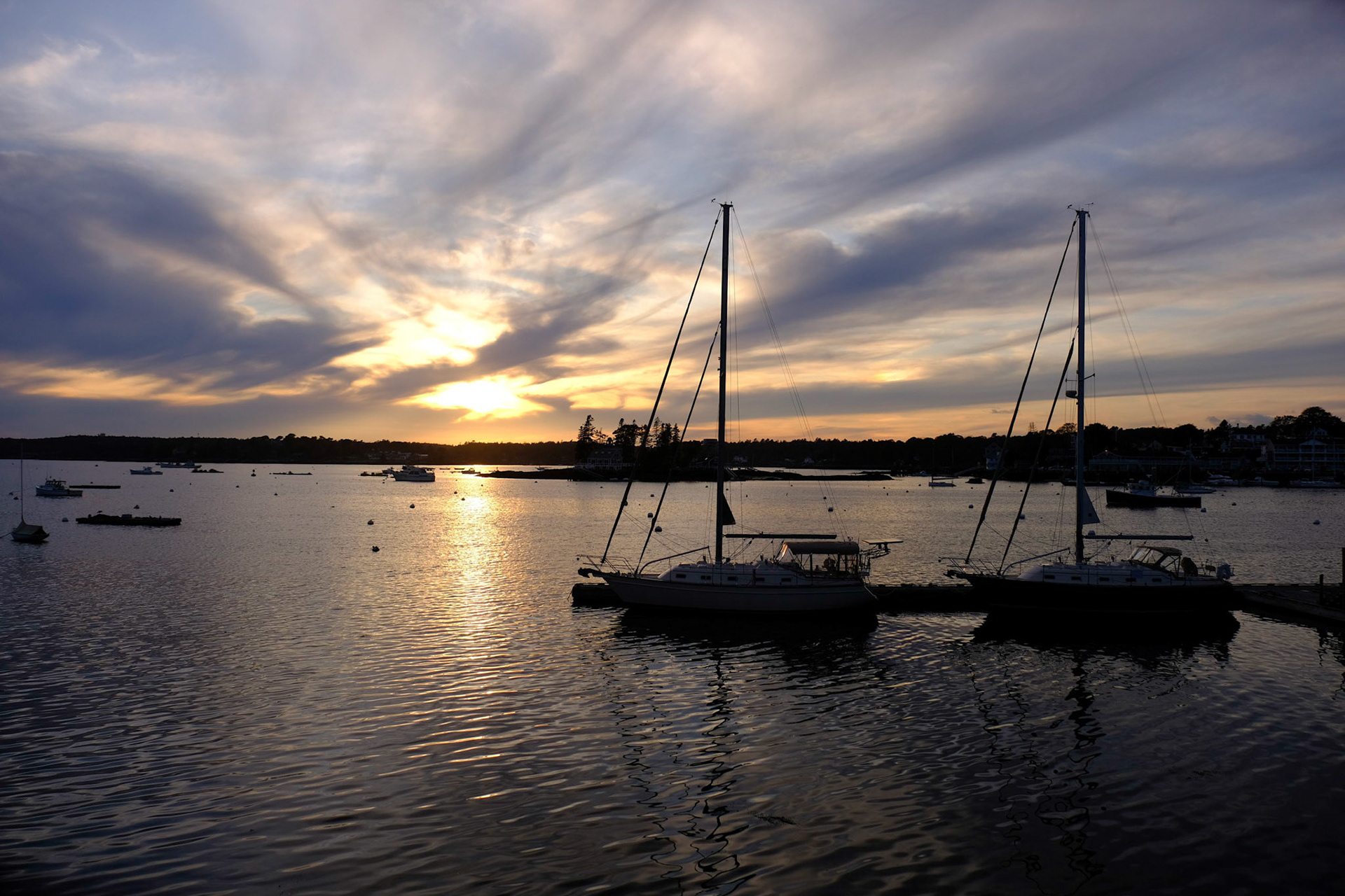 Sunset at Boothbay Harbor