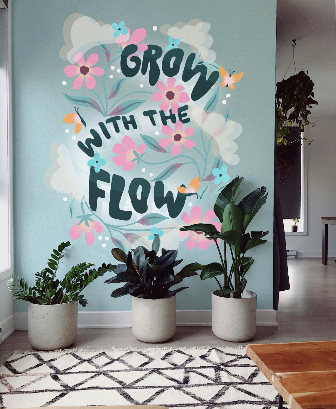 A mural design concept I created for an Air BnB