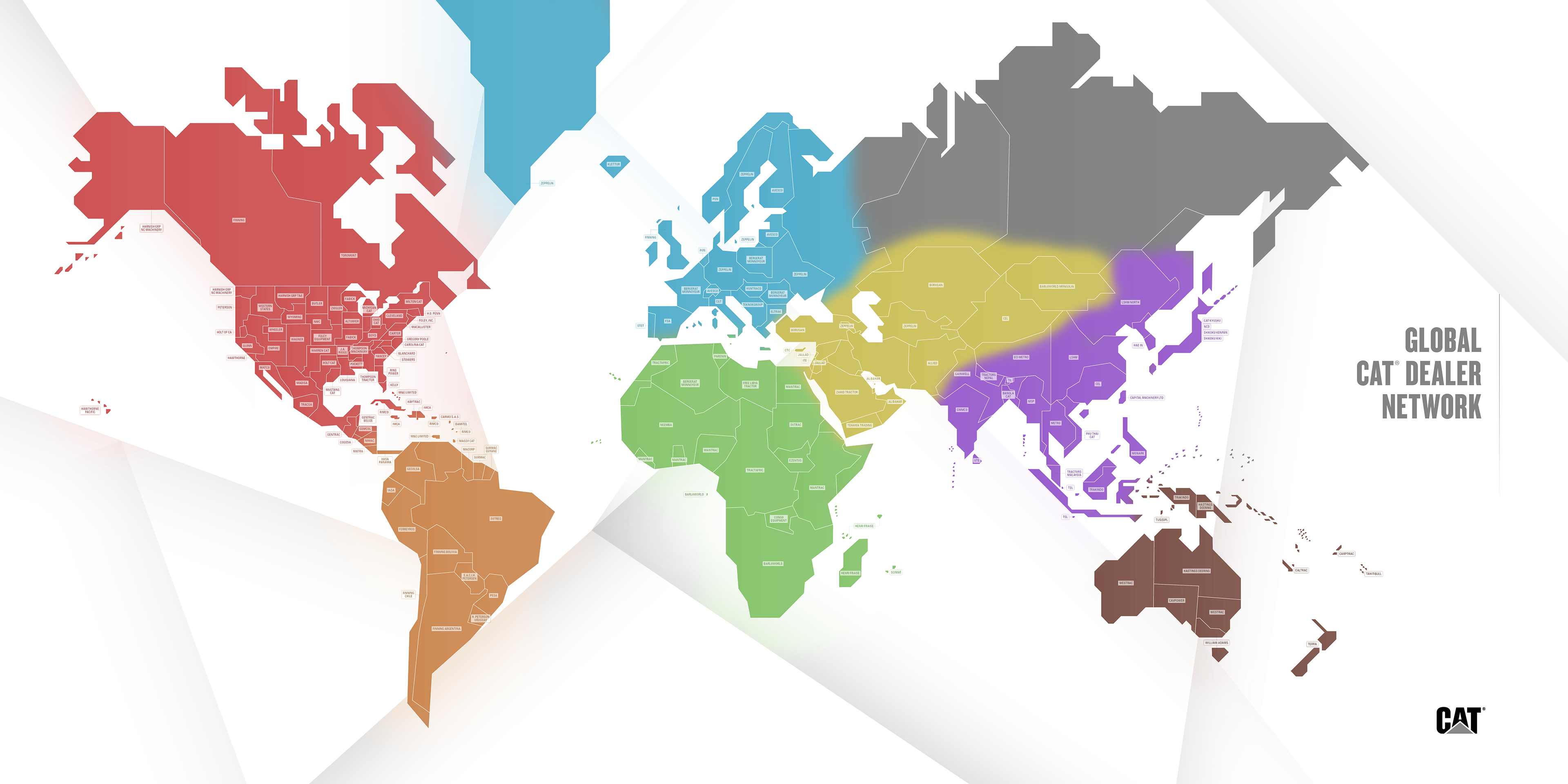 Regional map concepting - evaluating the approximate geographical regions for each highlighted dealer map