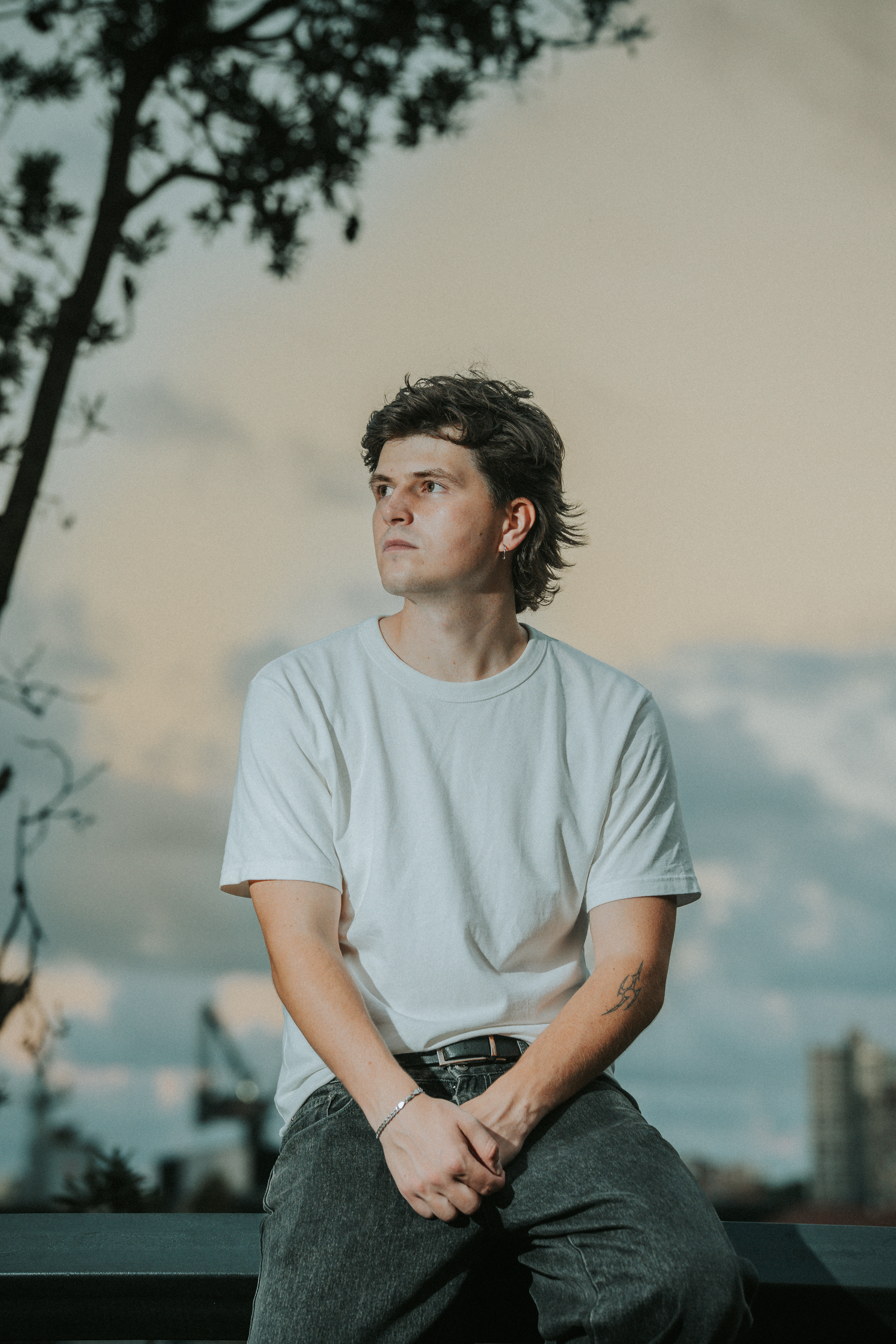 Editorial portrait of artist captured by Sydney-based fashion and branding photographer Vitor Duarte