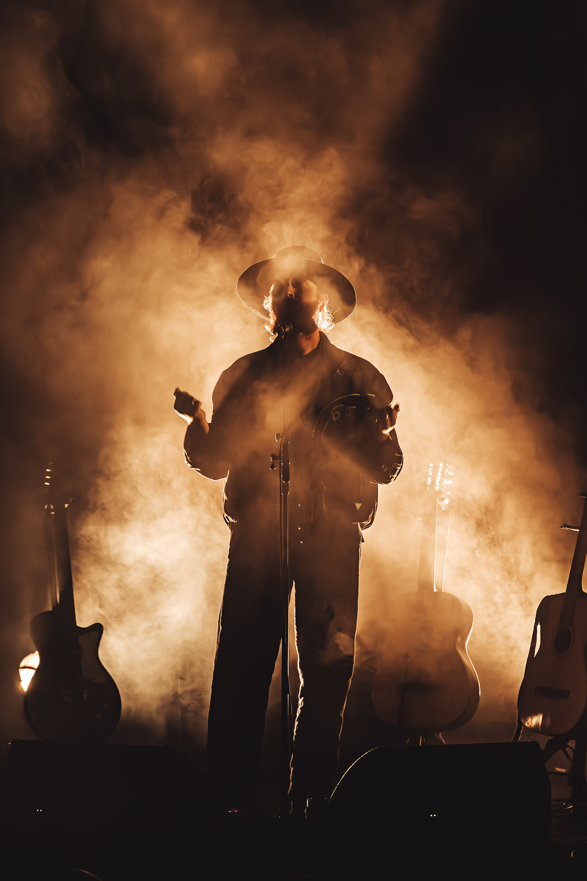 Atmospheric concert photography with moody lighting captured by Vitor Duarte in Sydney venue