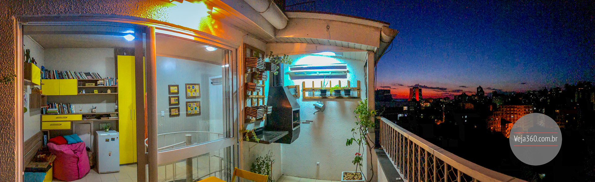 vista panorâmica 180 graus