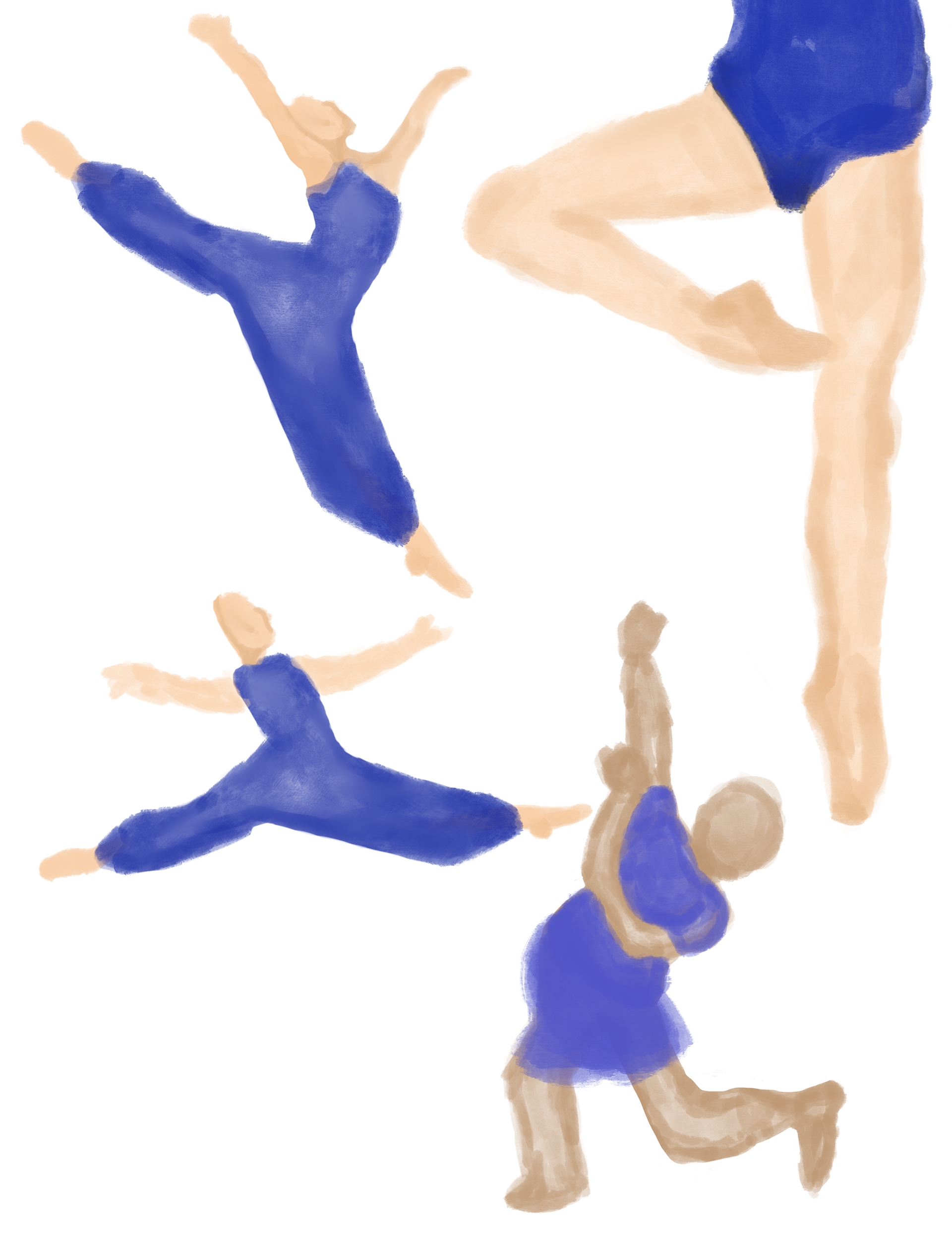 Dance Theatre: Illustrated dance poses