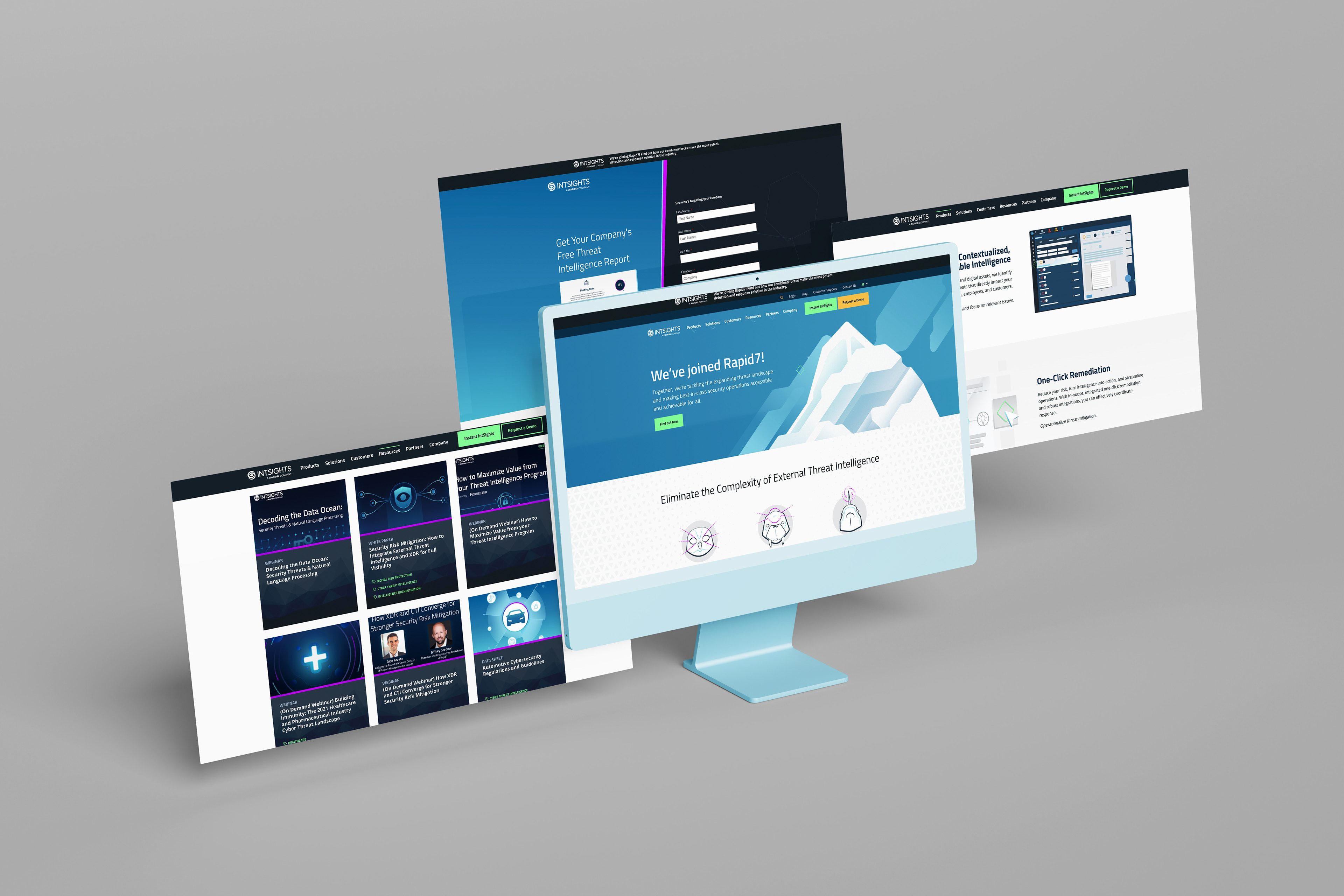 IntSights website design and management.