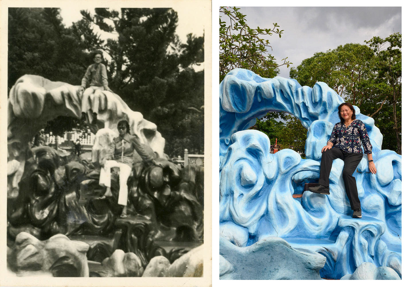 3 Aug 1970. ”I was a Malaysian and this was my first trip to Singapore to visit my Singapore pen pal, the man in the photograph. He later became my husband. We went to Haw Par Villa because he was keen to show me around and we decided to visit some famous landmarks in Singapore.” - Low Guat Hong Betty, 69