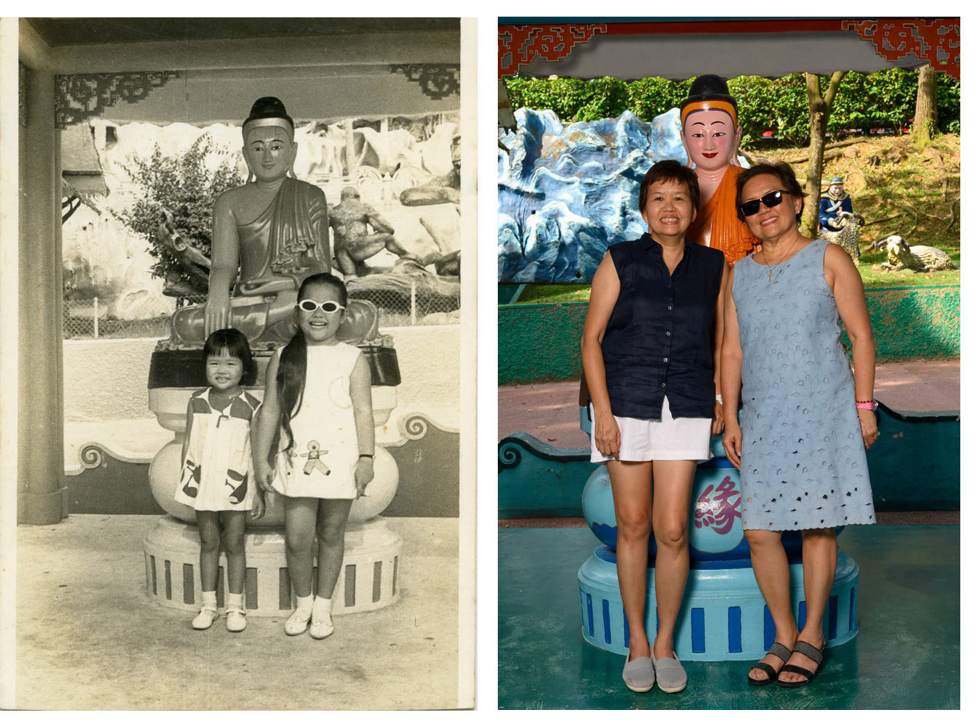 1969. "Family Outing" - Liane Loo, 55 & Lena Loo, 58.