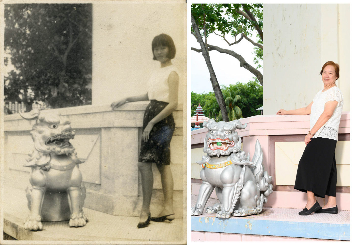 1965. " 从这些照片, 让我回忆起在1965三月, 我新婚。两位南洋女中的同学趁华人新年探访我。我们夫妻俩就带着她们游虎豹別墅和花苞山两地。" - Ng Swee Niang, 71