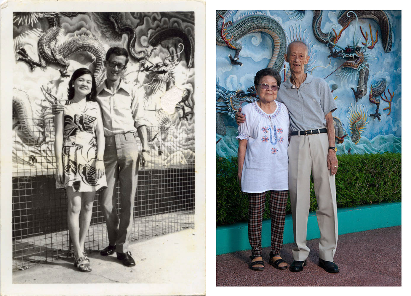 1973. "We grew up in the same kampong. We started dating when we were 15 and got married at 26." - Soh Hwee Noil, 78 & Gwee Seng Hong, 81