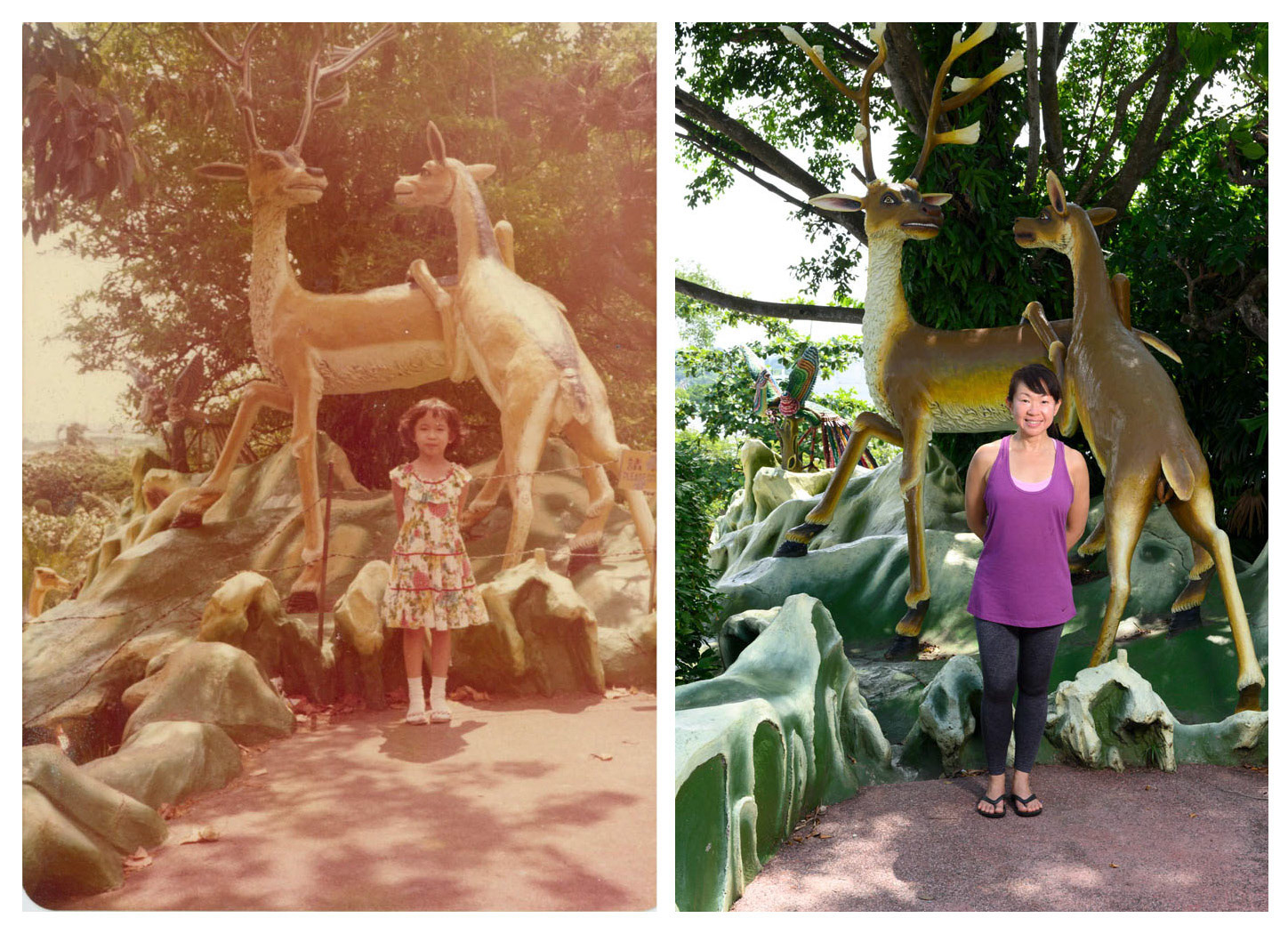 1980. “I don’t have memories of going to Haw Par Villa at this age, so thank goodness my dad was a photography enthusiast and took photos of my brother and me. I find it a little hard to believe that HPV still exists, considering how much Singapore has changed and modernized. But I do like the idea of HPV remaining a part of Singapore’s history because it’s really unique.” - Jodi Lee, 42