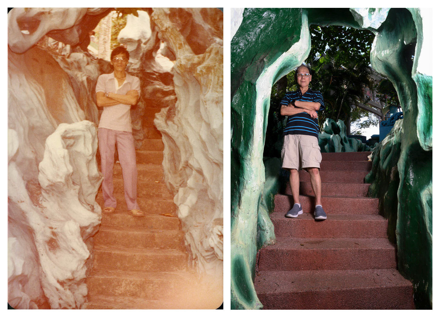 1979. "I remember that the stairs were near the Spanish dancers." - Lau Mun Fong, 70