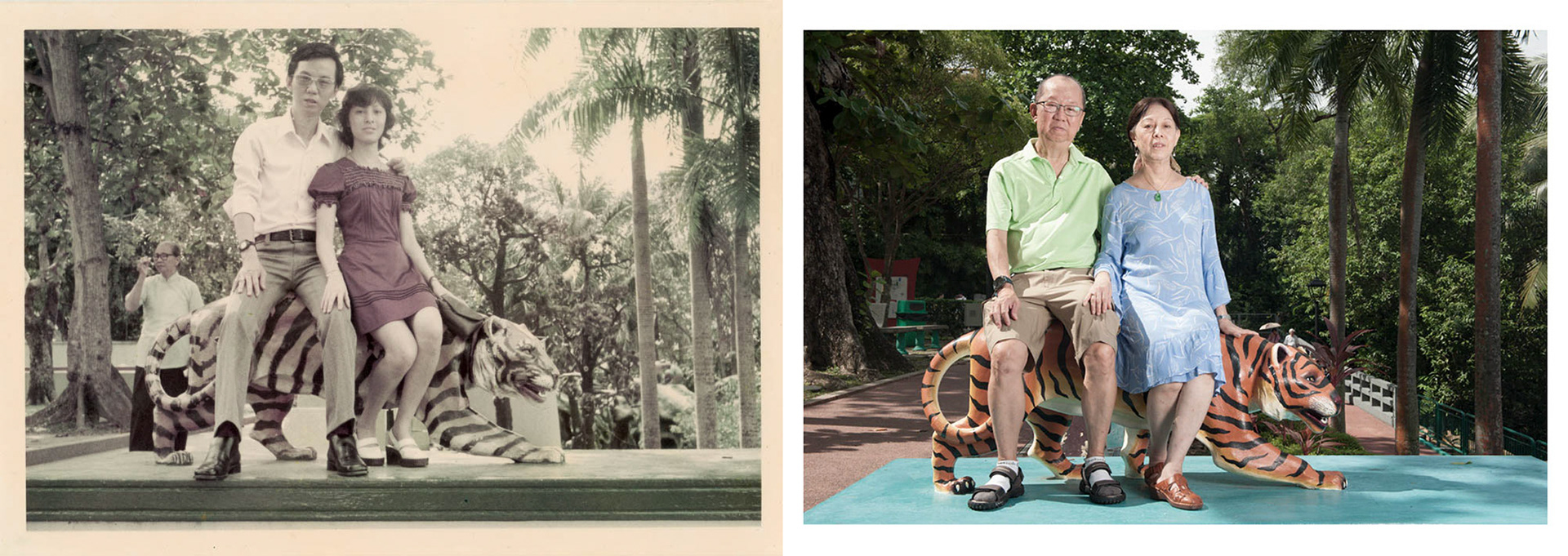 1970's. "Our dating days. We were chaperoned by my youngest brother." - Tan Gek Noi, 67 & Ng Kok Keong, 70