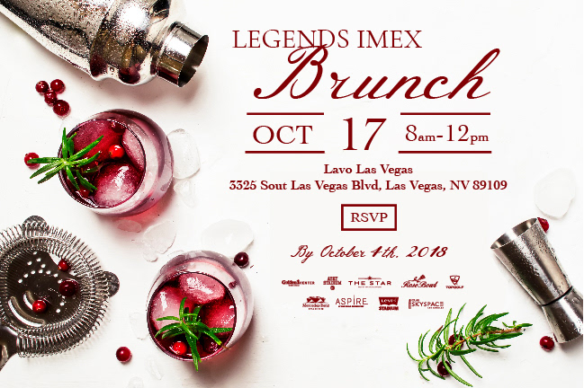 Email postcard for Legends IMEX event.