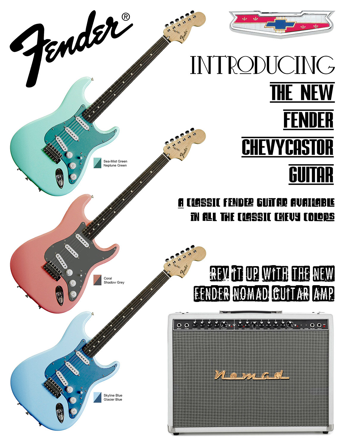 MAGAZINE AD | FENDER & CHEVROLET | PHOTOSHOP