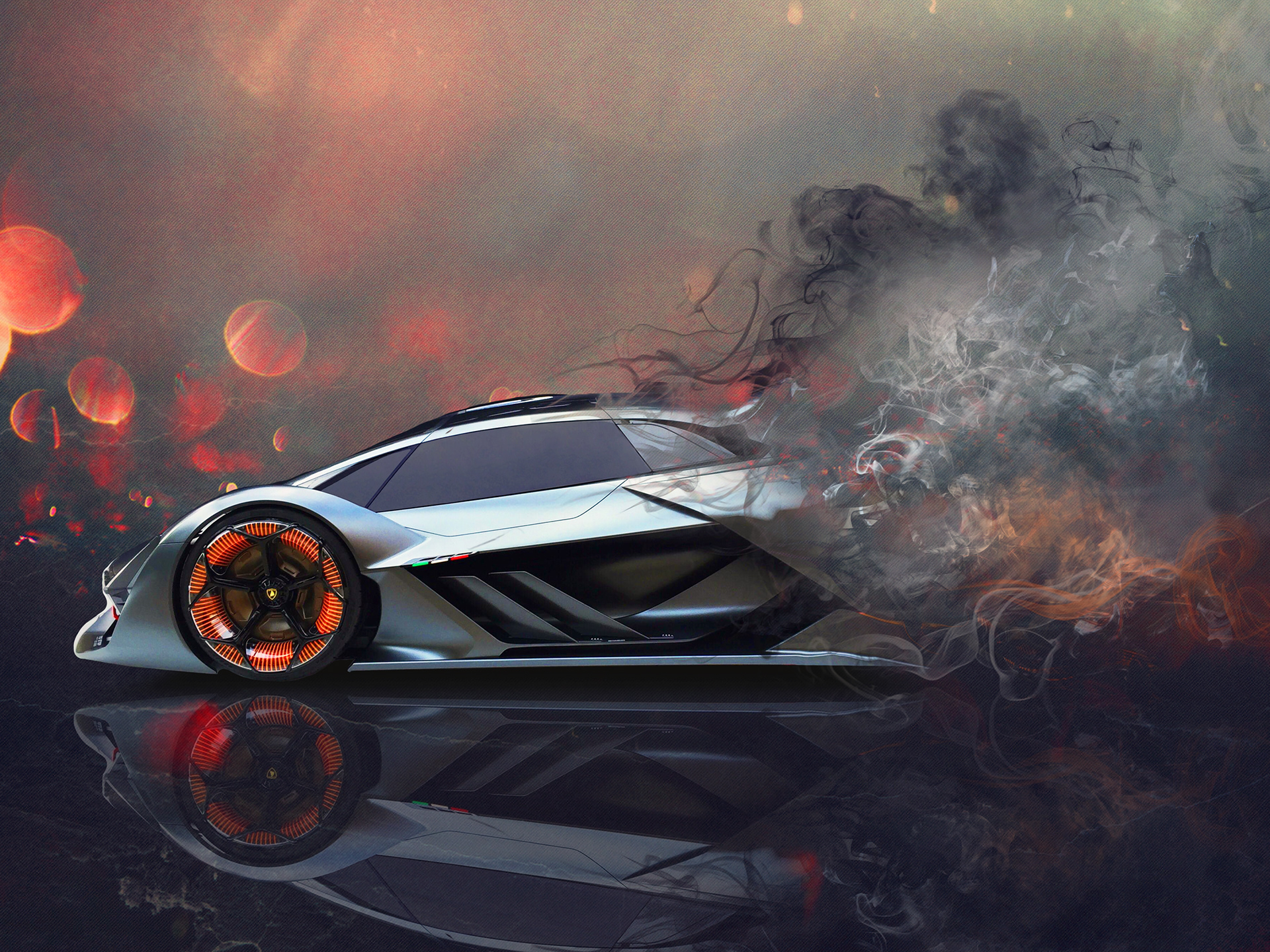COMPOSITE PHOTO | ELECTRIC LAMBORGHINI PROTOTYPE | PHOTOSHOP