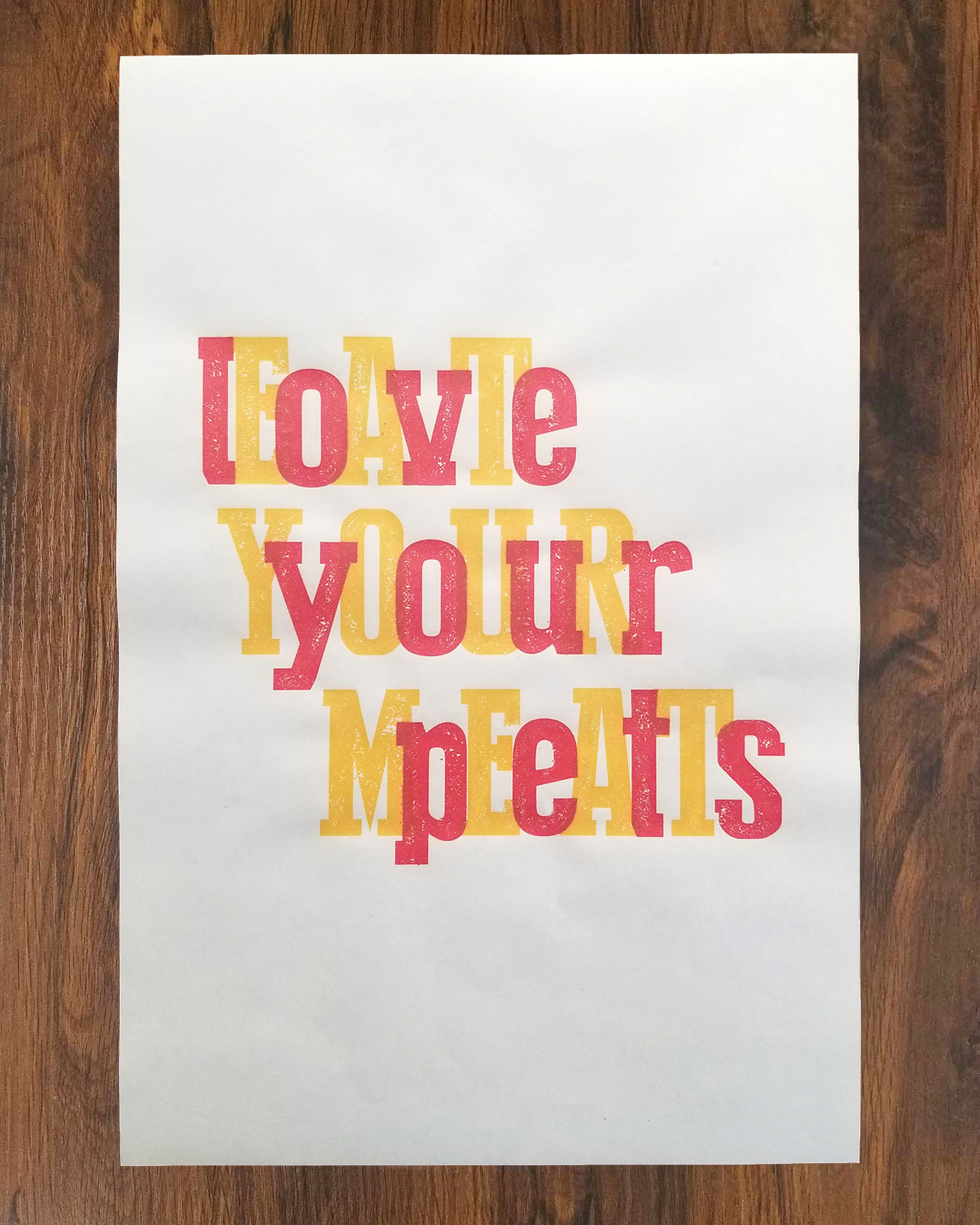 TYPE POSTER | EAT YOUR MEAT