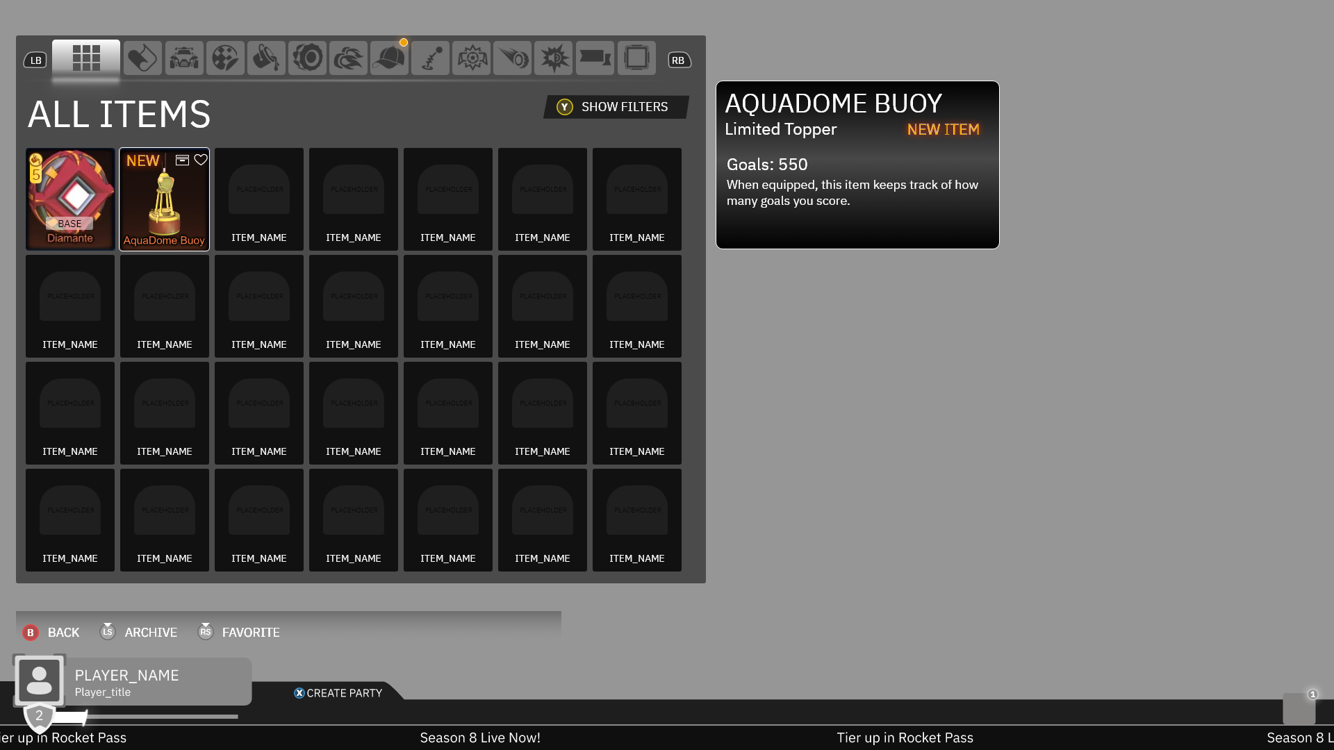 New item pops up with the new tag 