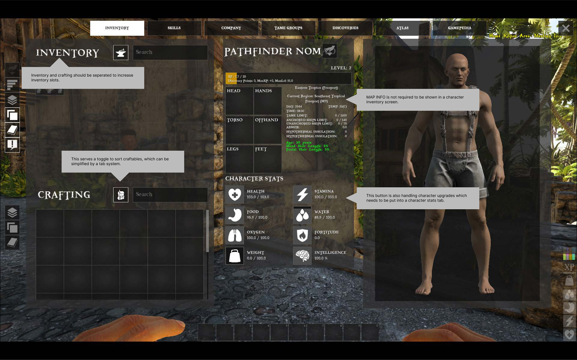 CHARACTER - INVENTORY