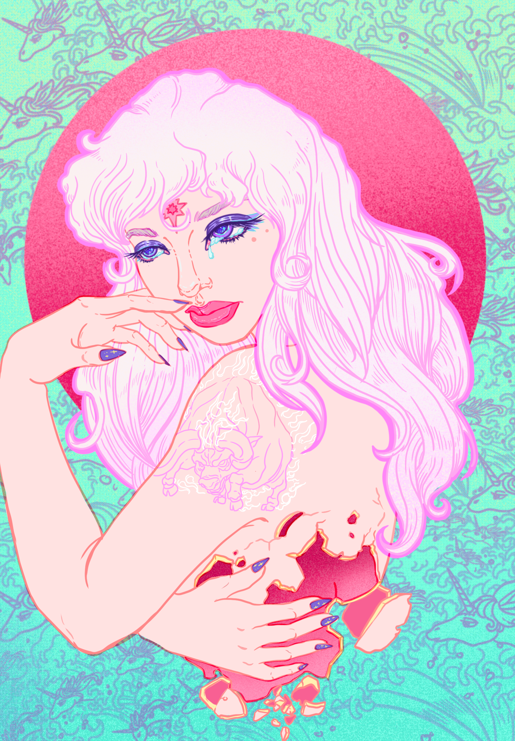 I Can Feel This Body Dying All Around Me | Digital Illustration | Procreate | 2022