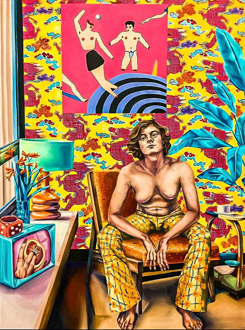 I'm Just A Little Tired. Also I Might Be A Pimp | Oil on Canvas | 2019