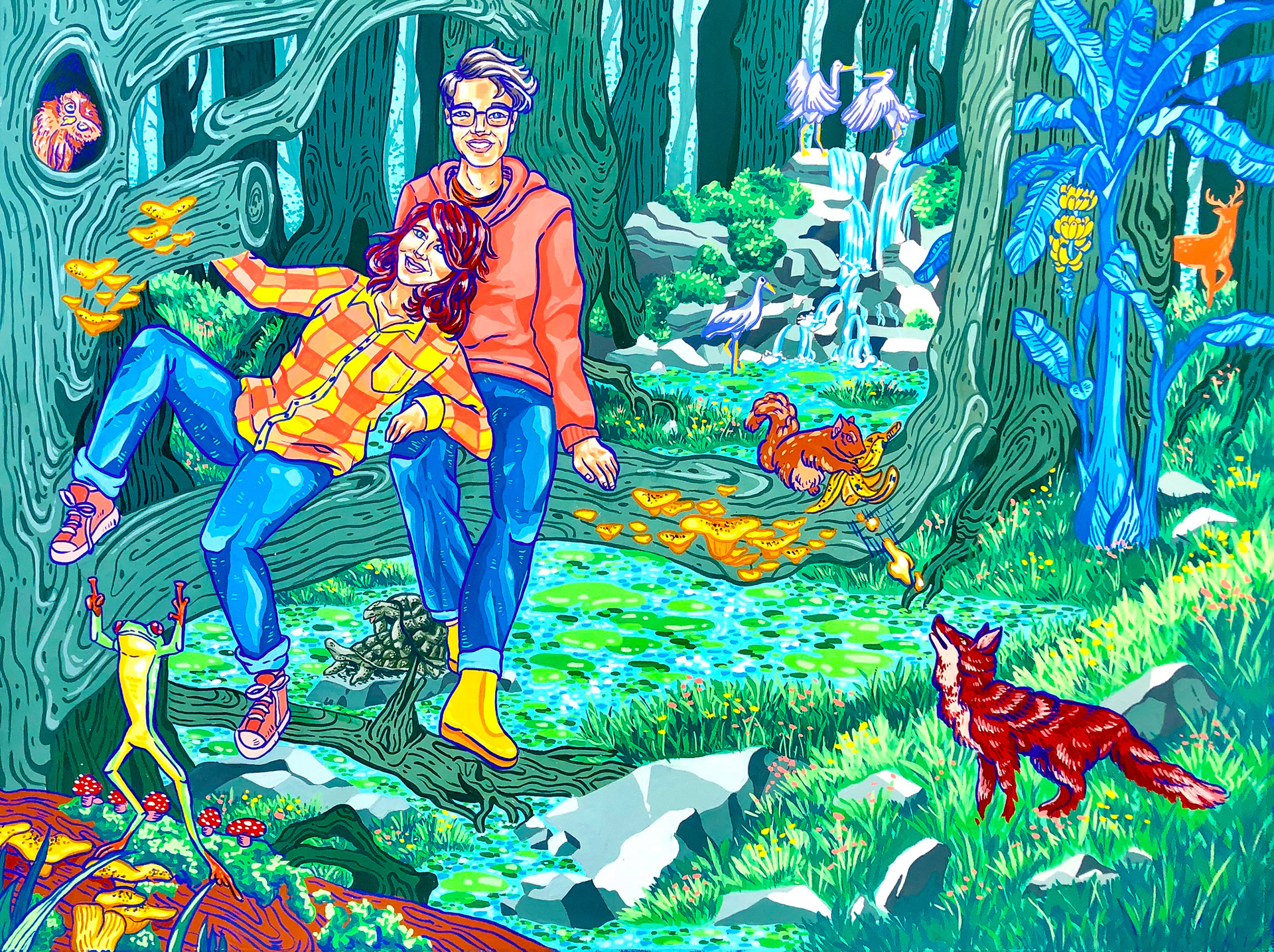 Couple Portrait Commission | Gouache on Paper | 2021