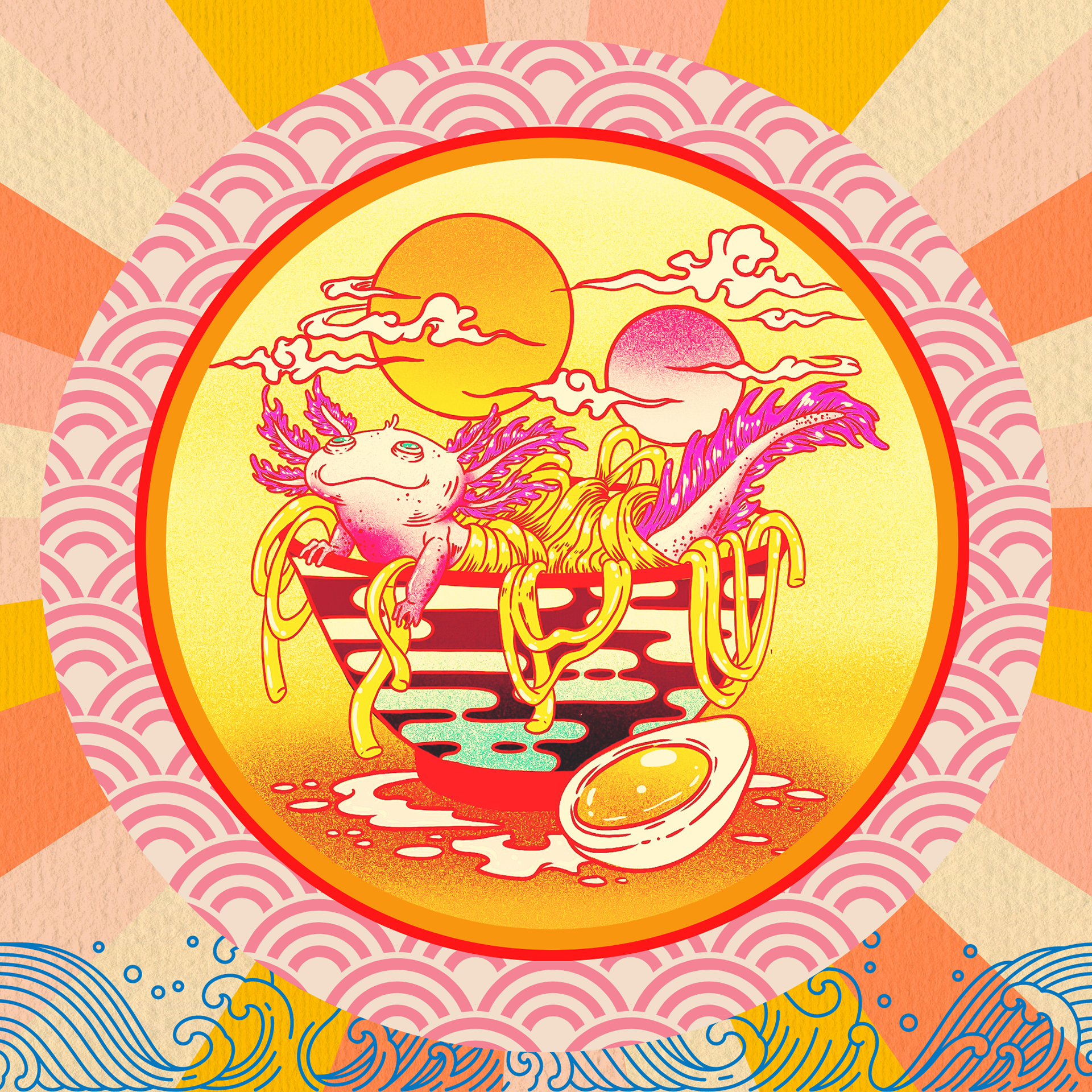 I Axolotl Questions | Digital Illustration | Procreate/Canva | 2022